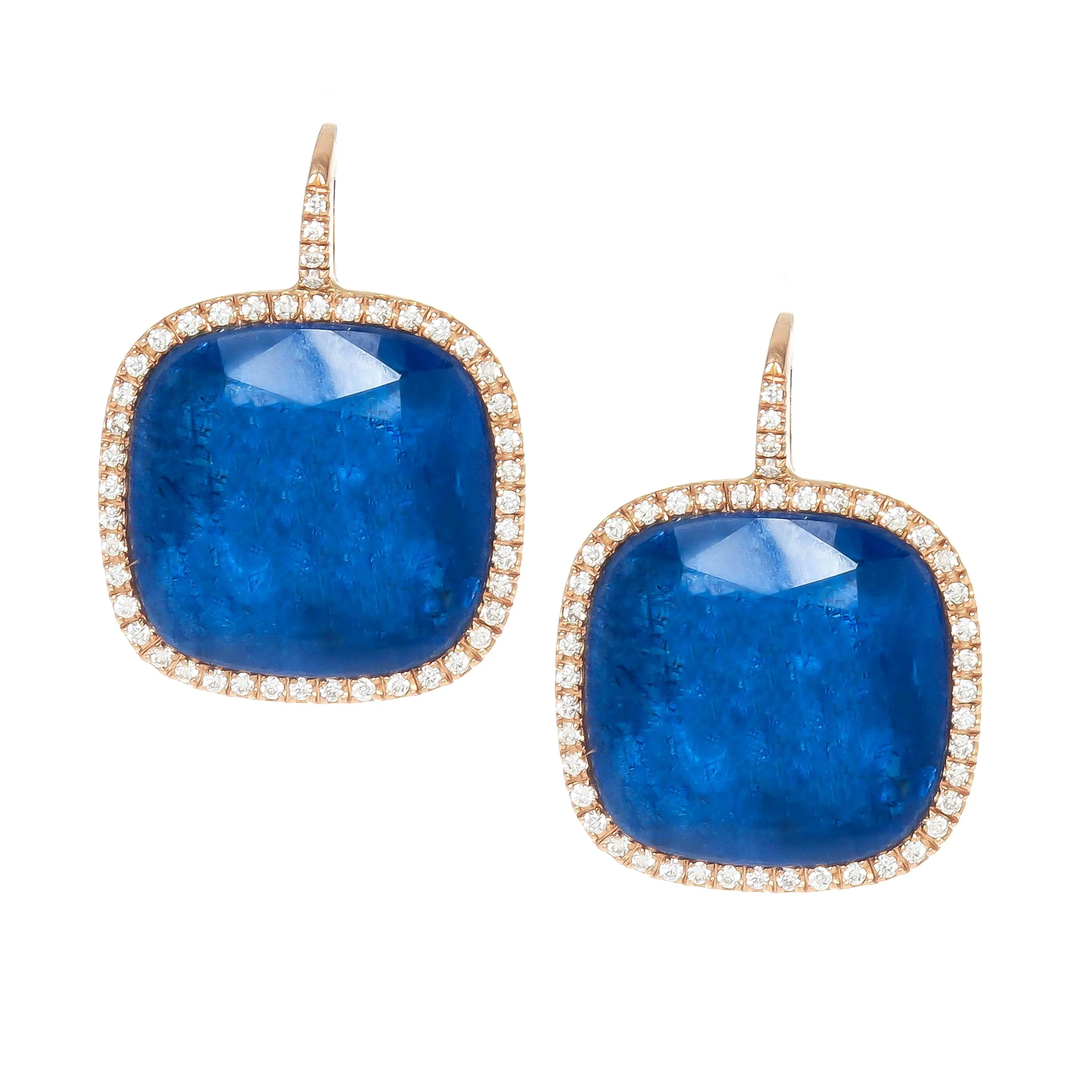 Large Sliced Sapphire Earrings