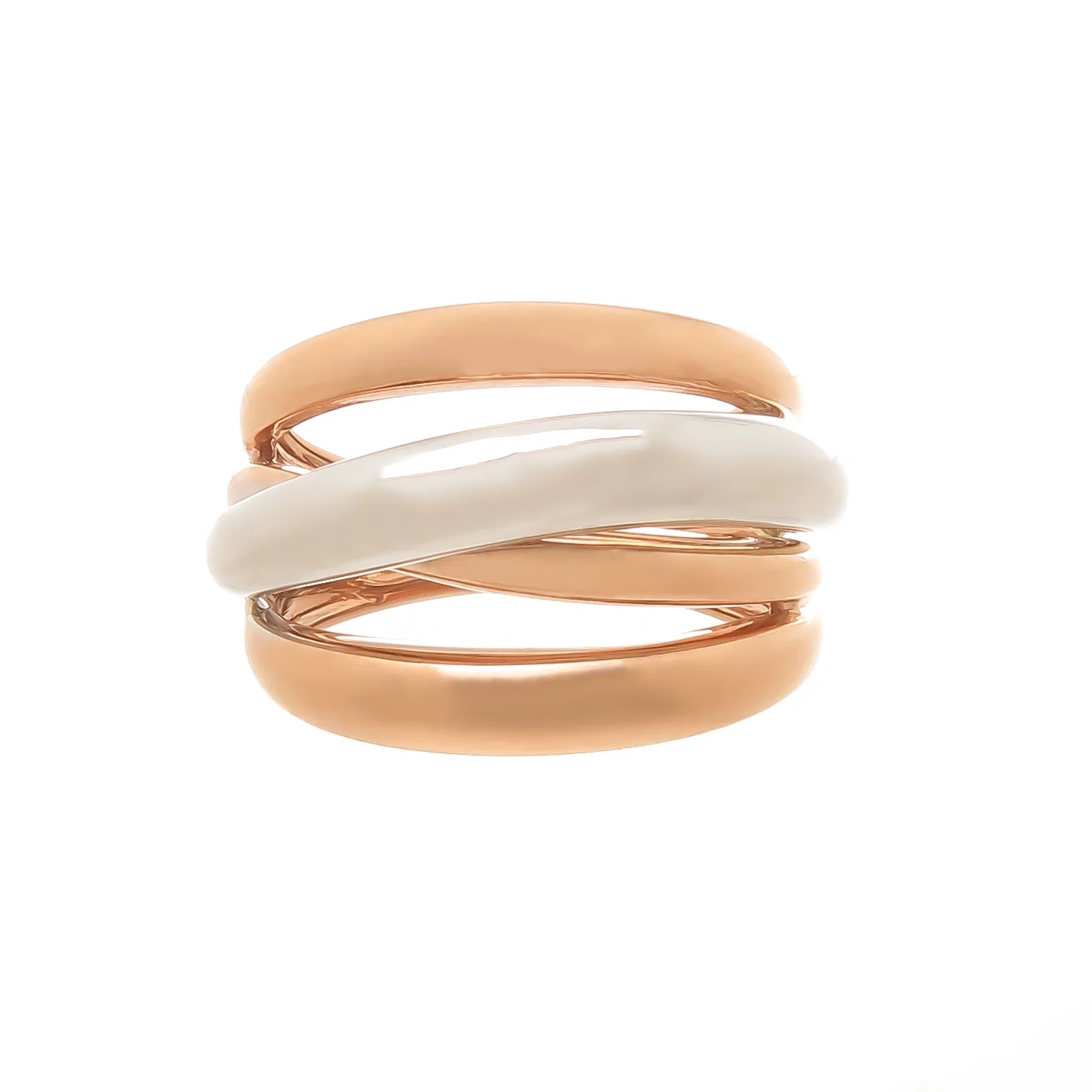 White and Rose Gold Ring