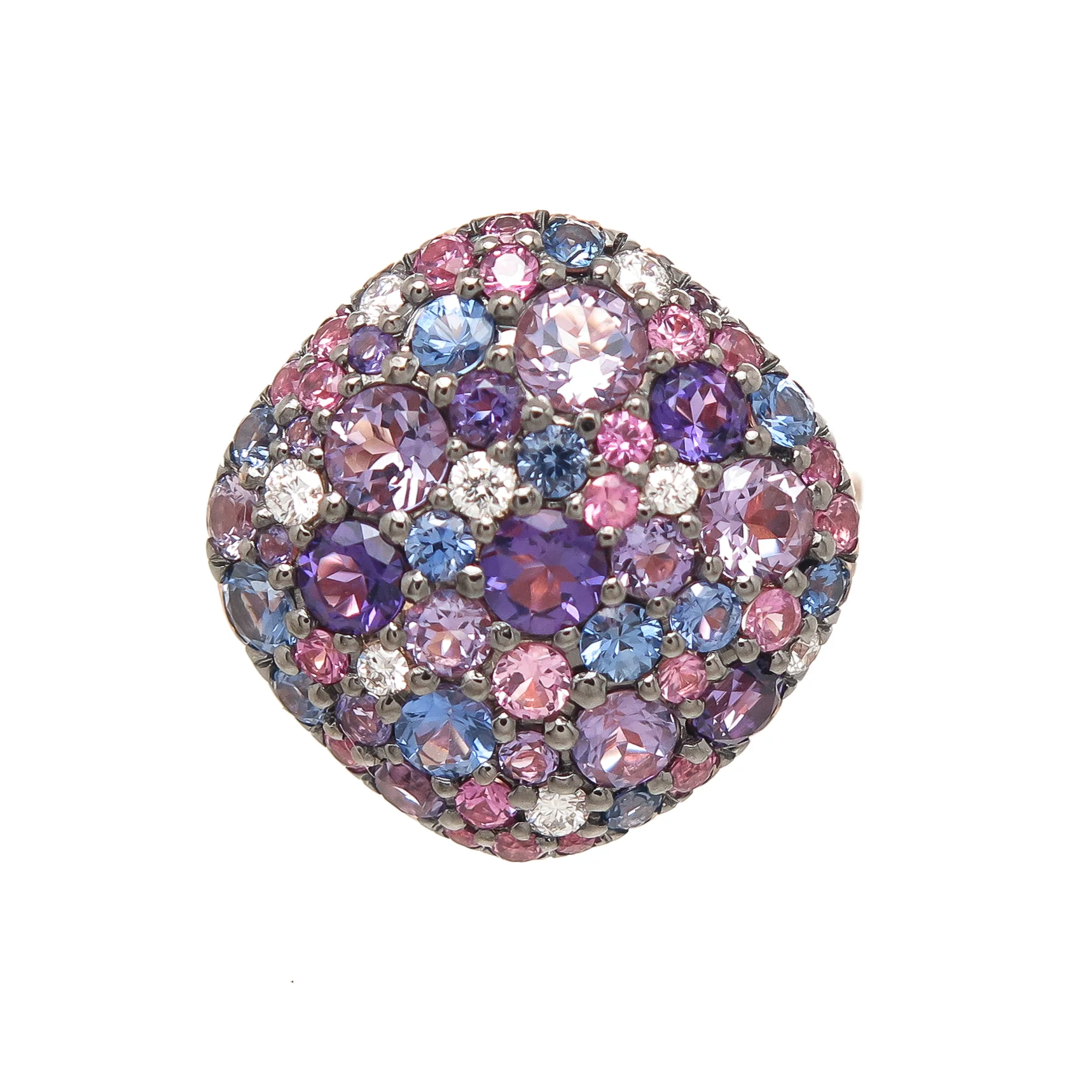 Multi-Stone Cushion Ring
