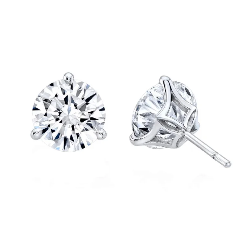 Classic Three Prong Diamond Studs
