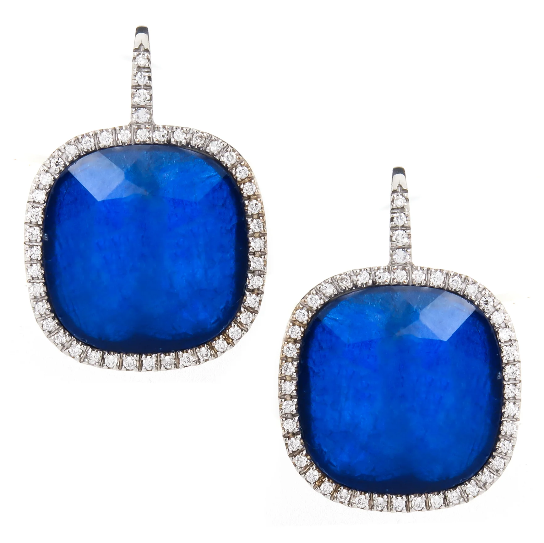 Large Sliced Sapphire Earrings