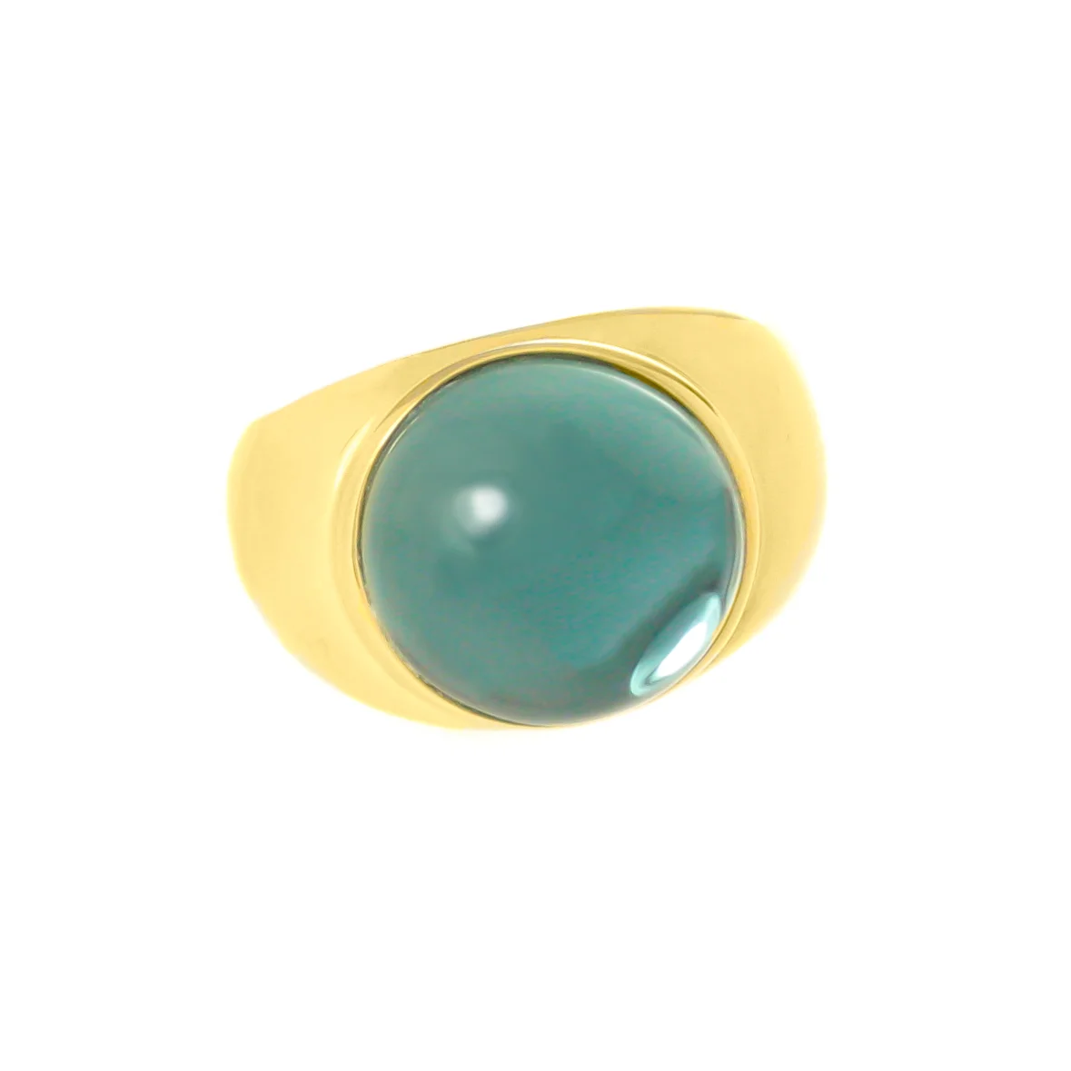 Blue Topaz Cabochon Ring