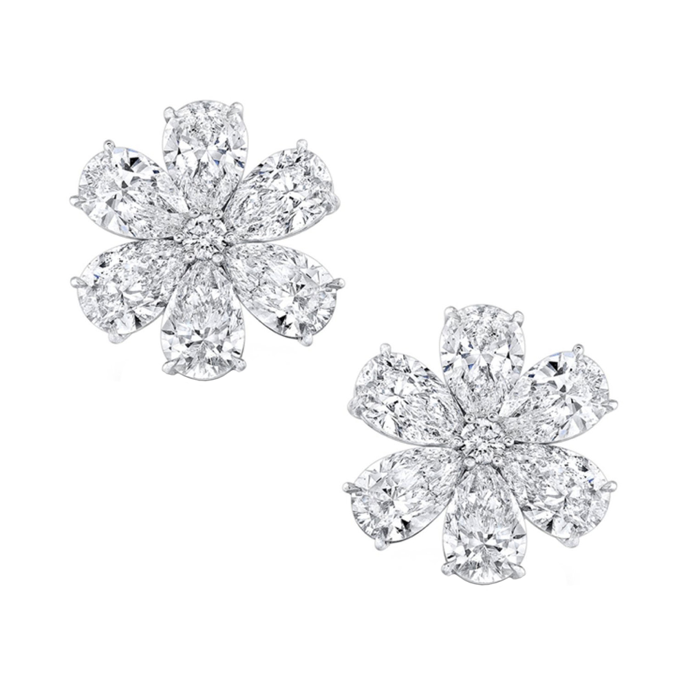 Diamond Flower Earrings Diana Rodi Hall Fine Jewelry