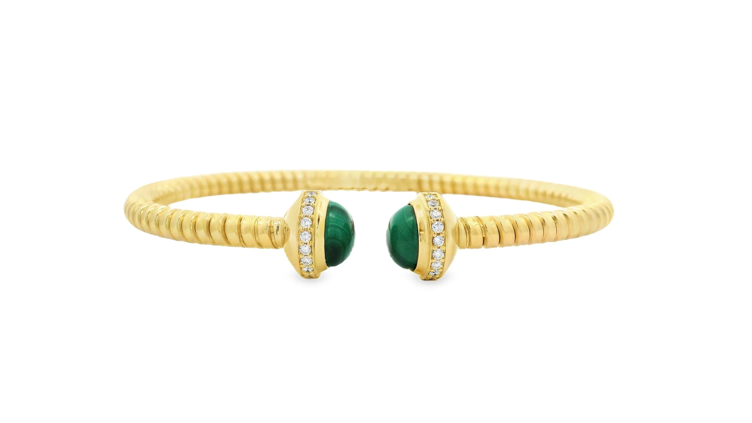 Large Malachite Coil Bracelet