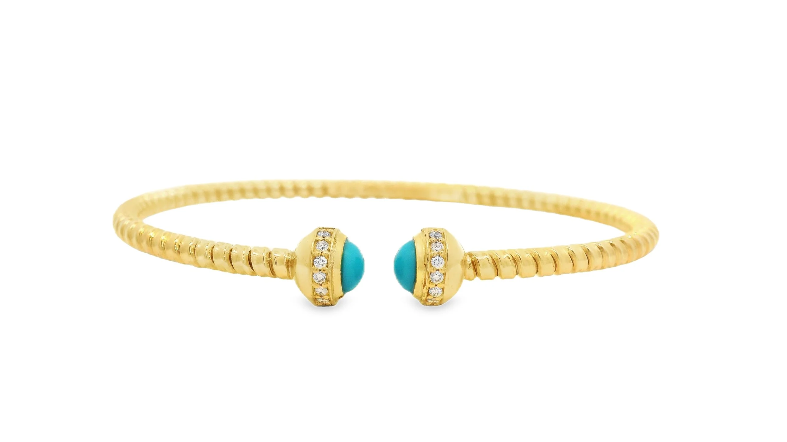 Small Turquoise Coil Bracelet