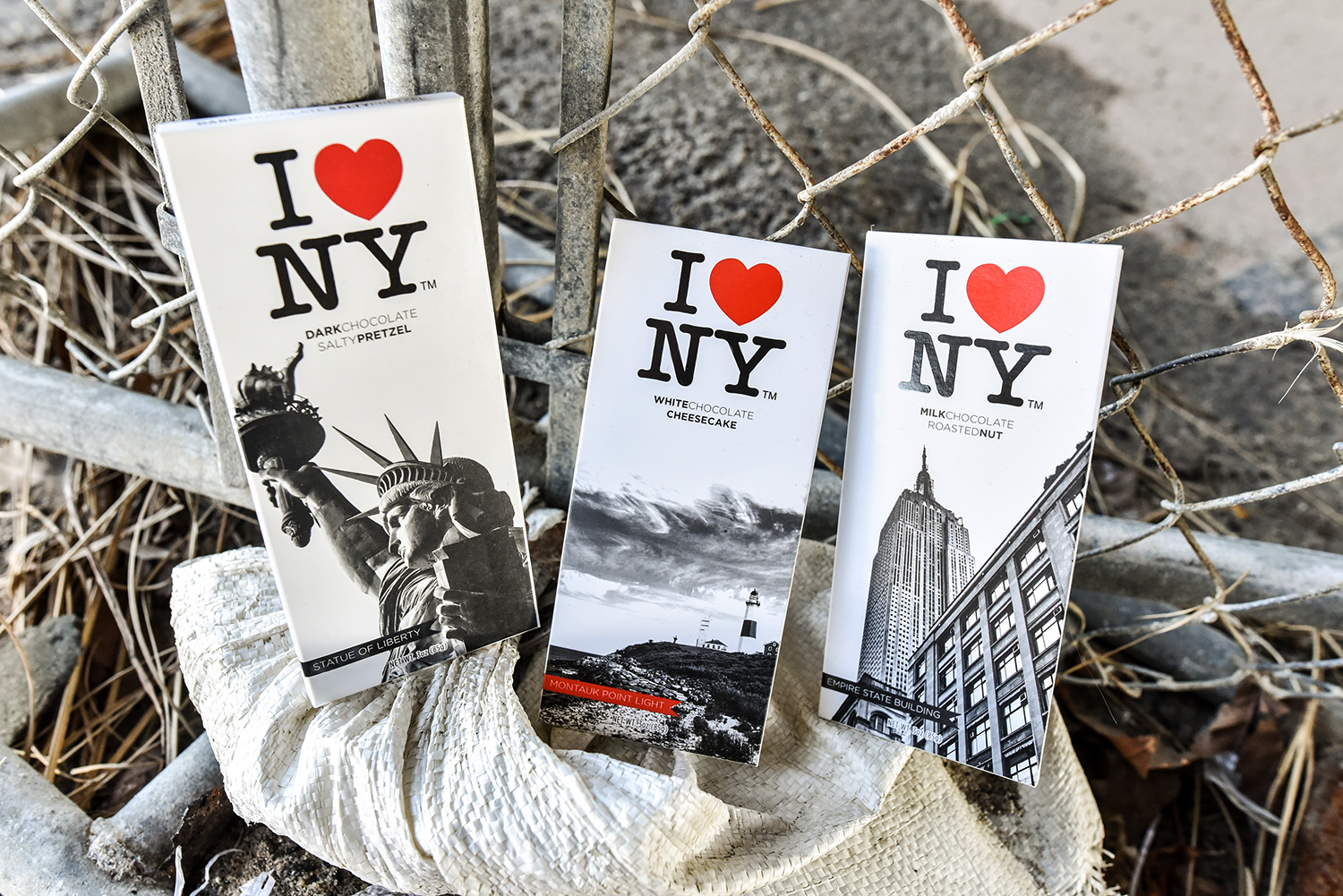 My approach in designing this line was to celebrate both the glitz and grittiness of New York City by utilizing a limited color palette and high contrast photography.