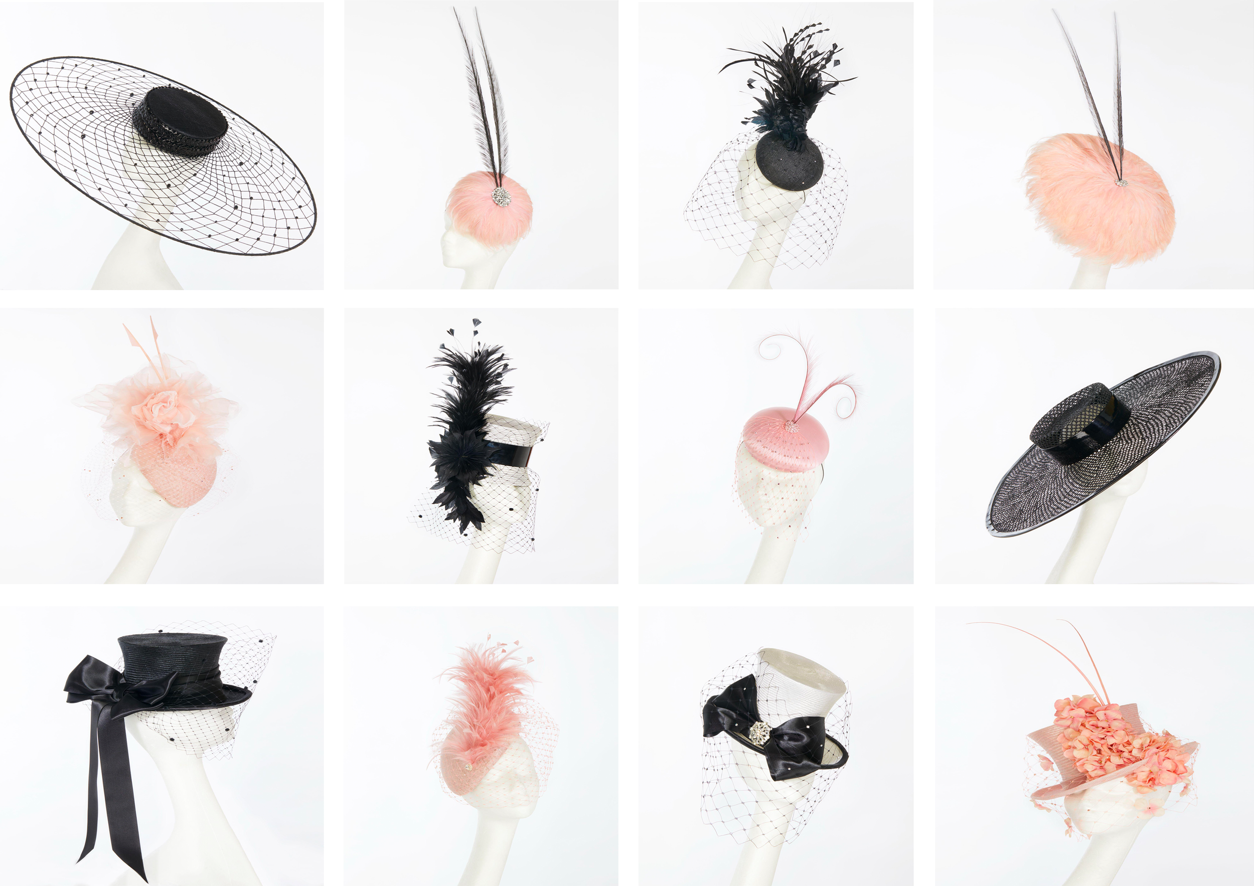 Victoria-grant-royal-ascot-hat-london-couture-black-pink-feathers