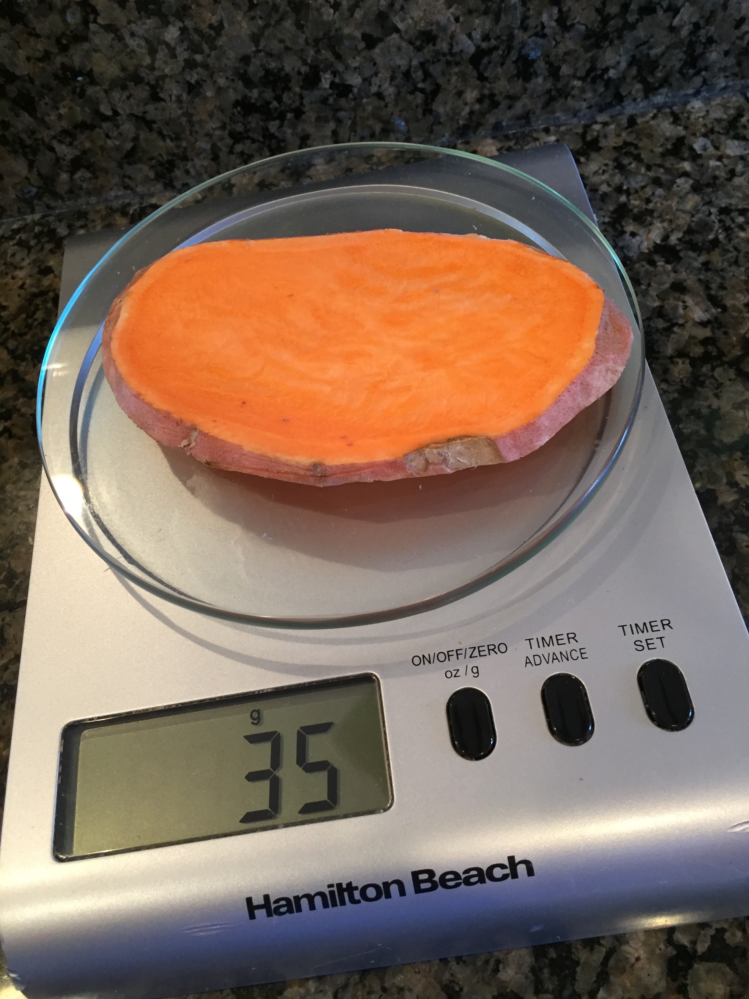 1/4 inch slice - 1.2 ounces or 35 grams