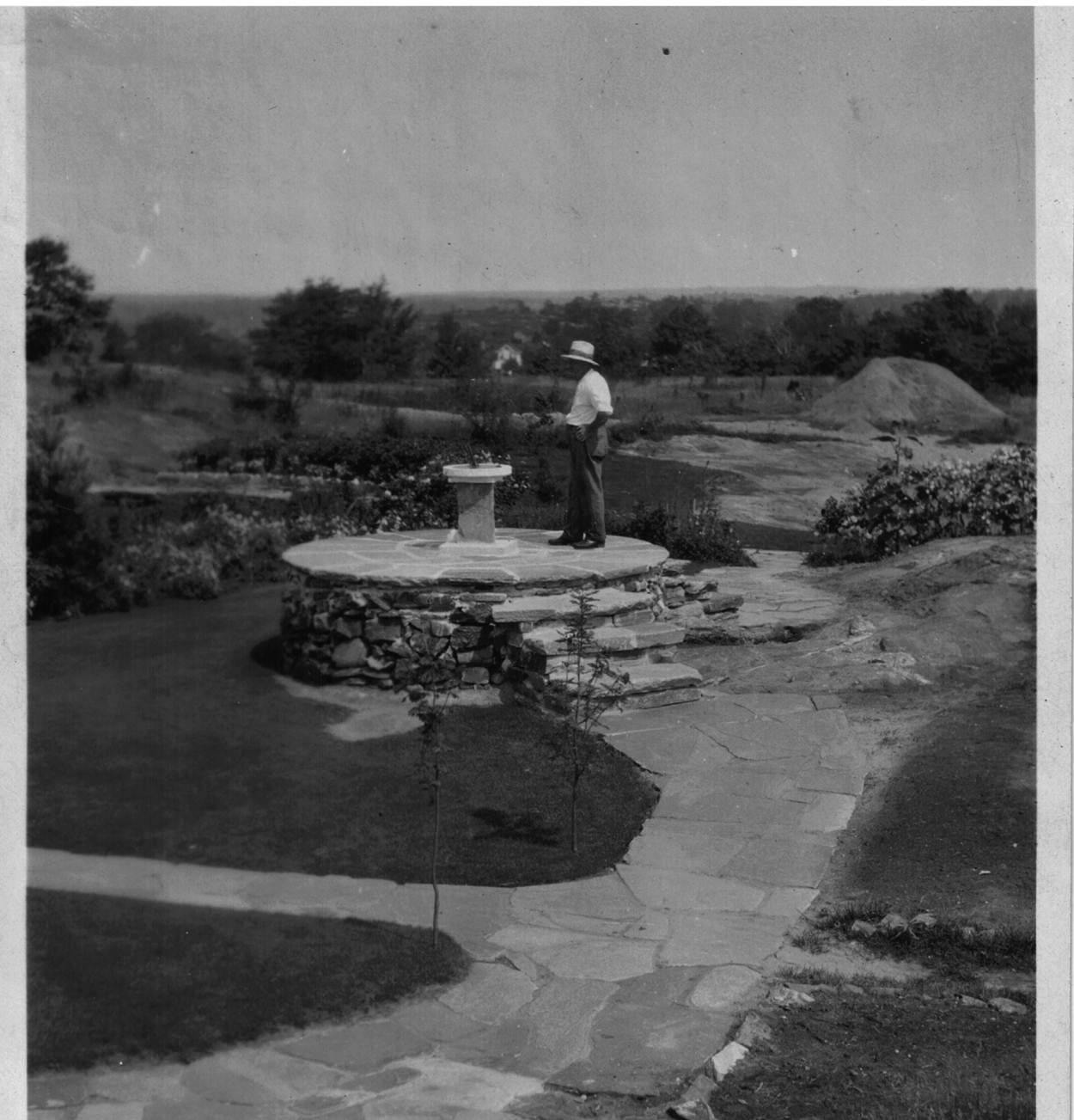 'Chas MacDonald at sundial by the Tower'.jpg