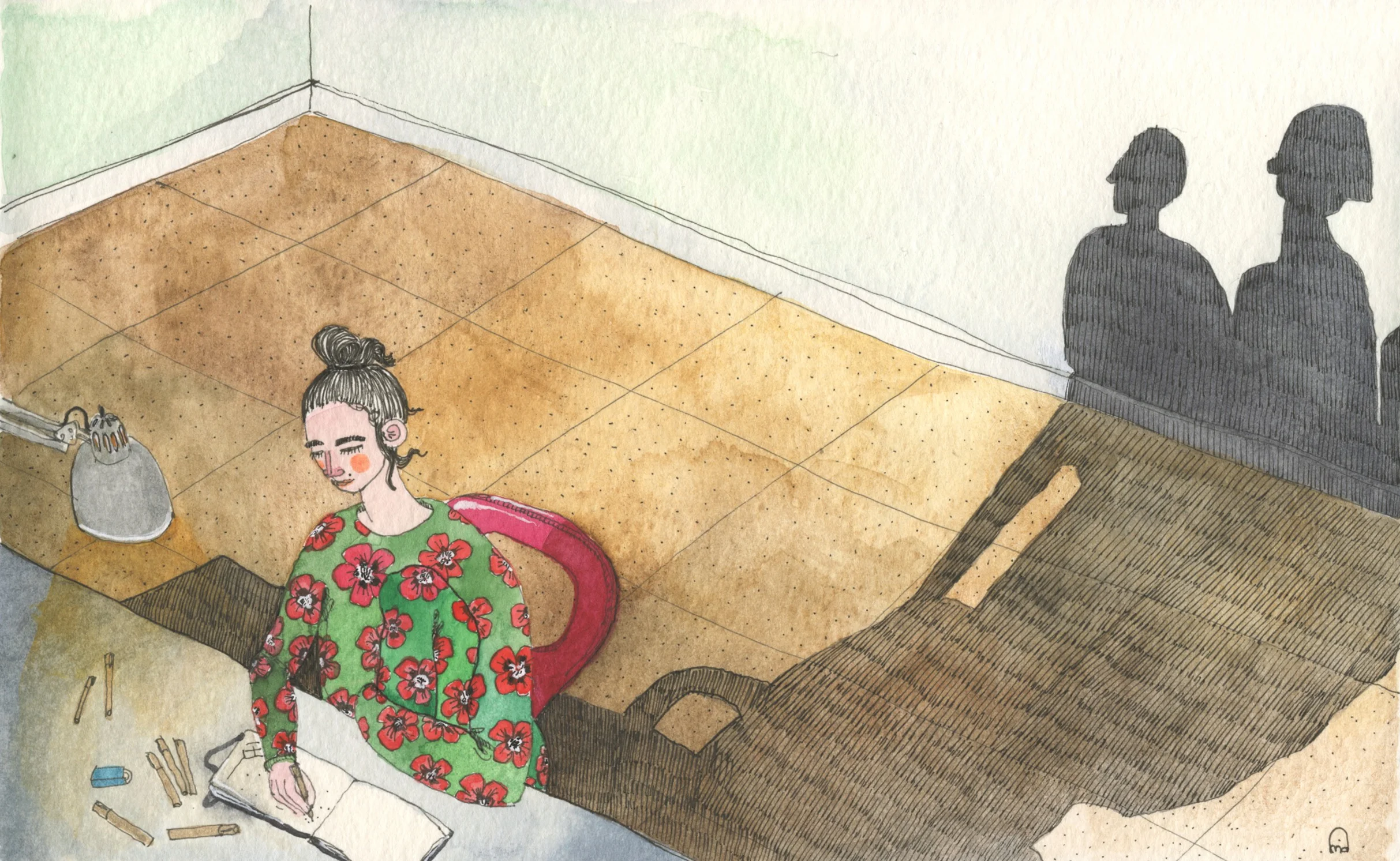 The shadows from the past found me alone at home.