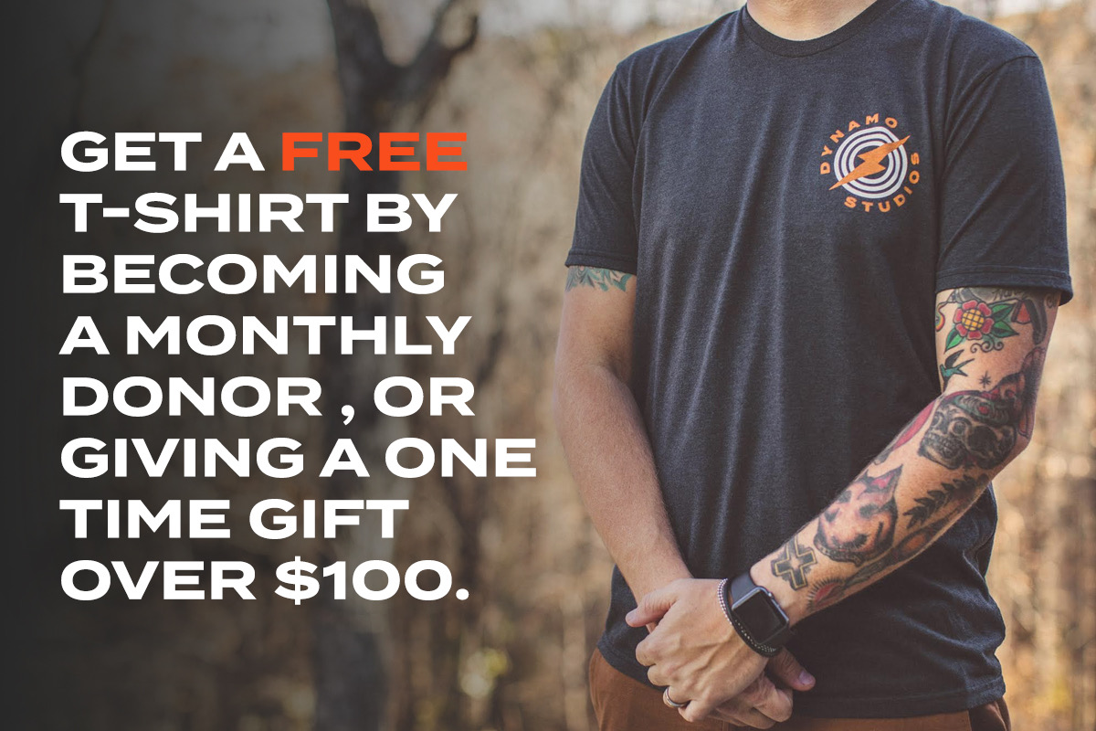 Monthly donors interested in receiving this exclusive t-shirt must make a minimum donation of $20 each month. We will contact you about shipping information!