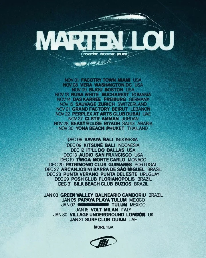 Final nights of the year + first ones of 2026 - see you where ?! 🖤

#martenlou #tour