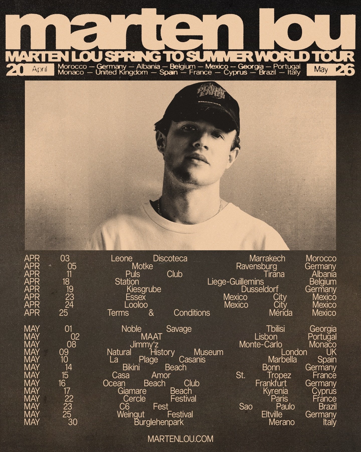 Road to summer in some of my fave cities! ⚡️

Giving away some guestlist spots for every show - tag a friend in the comments + sign up via the link in my story!

APR 18  Li&egrave;ge @orah_event 
APR 19  D&uuml;sseldorf @kiesgrube.worldwide 
APR 23  