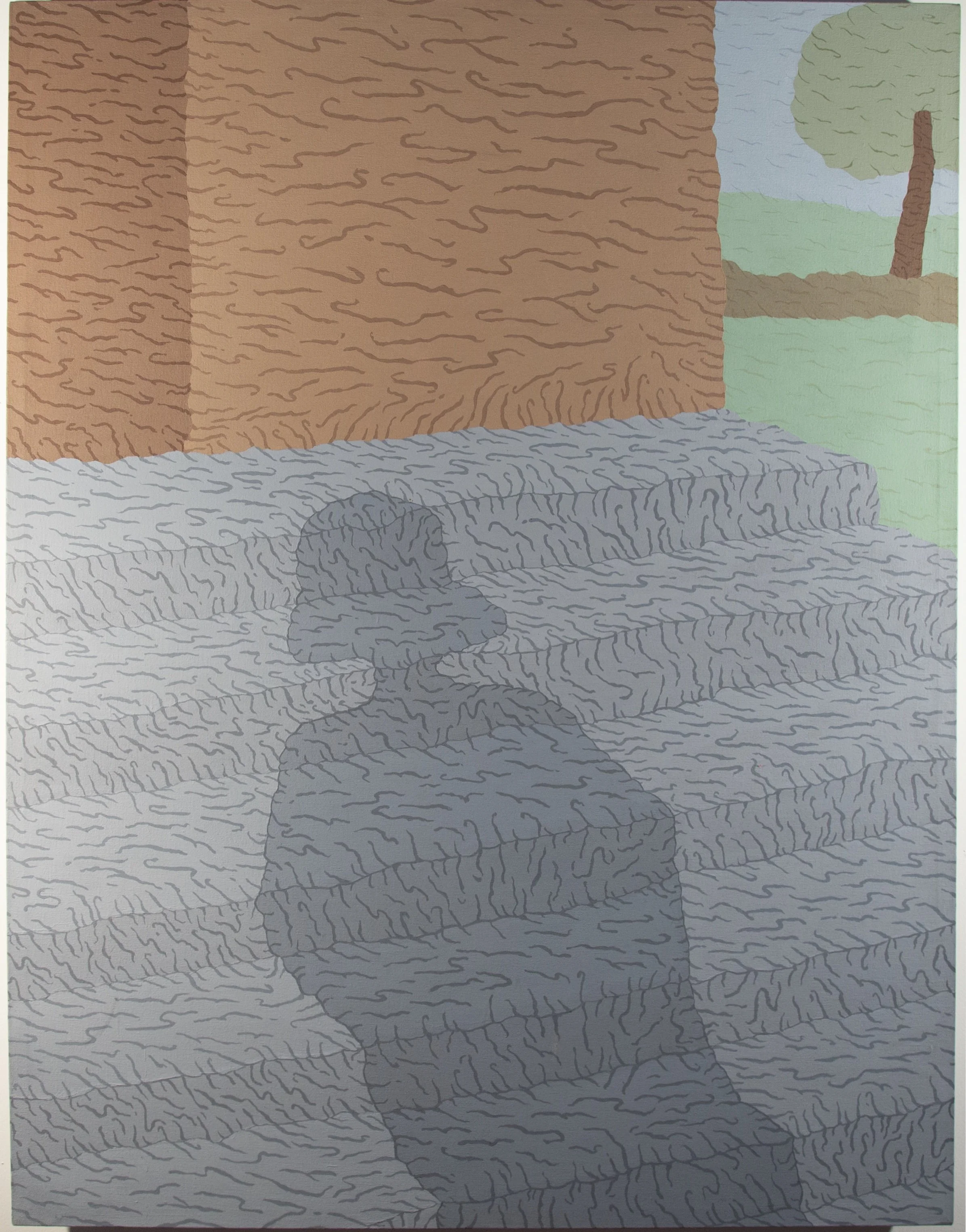 Julia Schmitt Healy, Shadow Lady, 1970, Acrylic on Canvas, 48 x 36 in