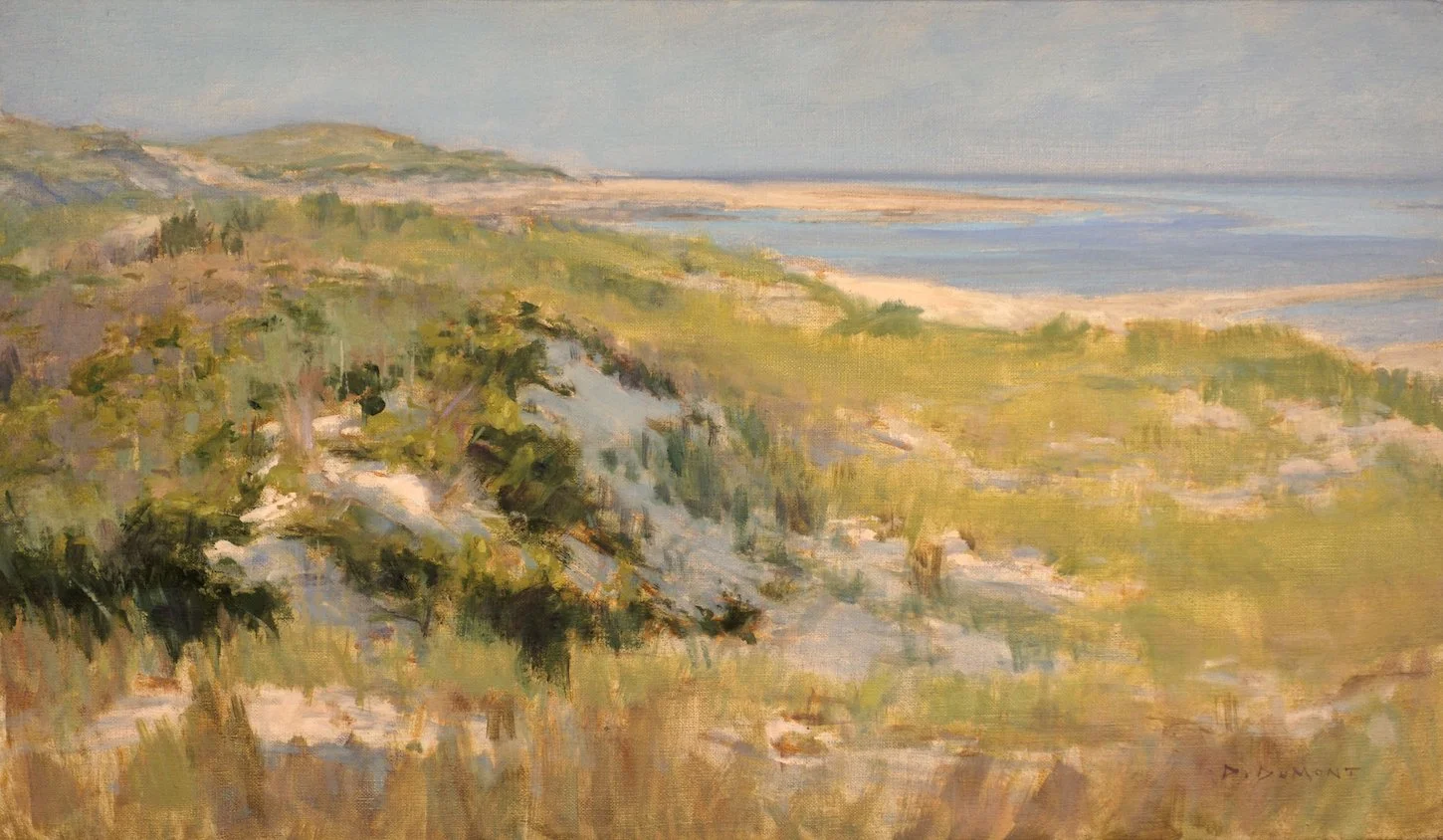 "Soft Light on the Dunes" oil/linen, 14 x 24"
