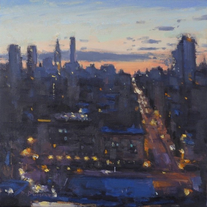    Chelsea in Black and Blue, Oil, 10 x 10”  Sold 