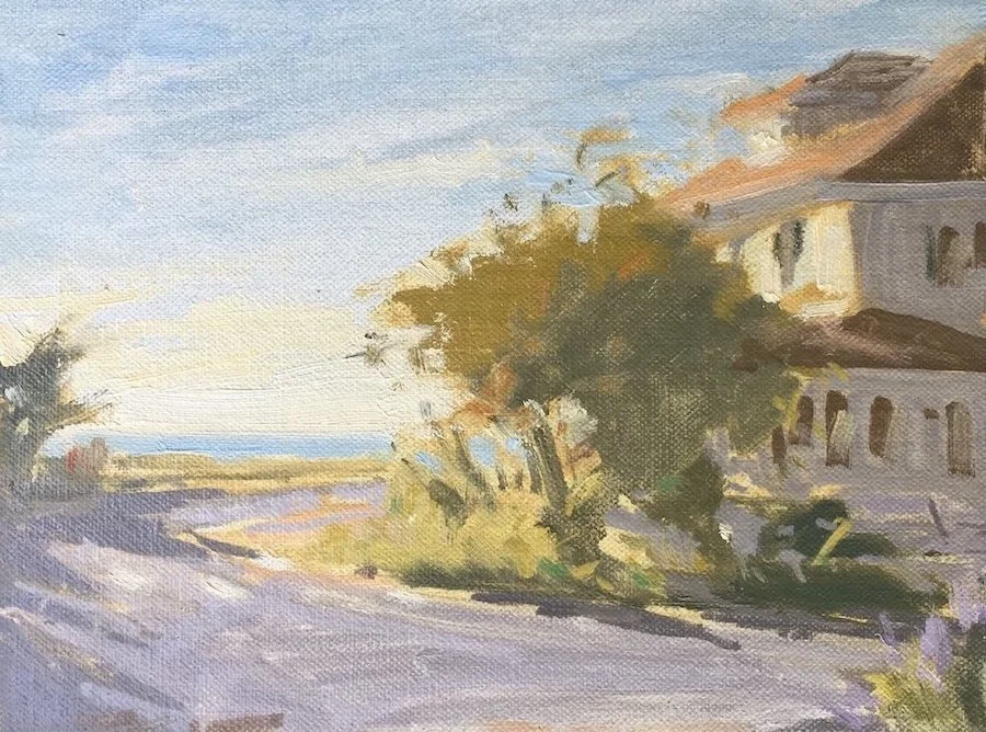   Surf Avenue, Rehoboth, 2020, oil, 6” x 8”    