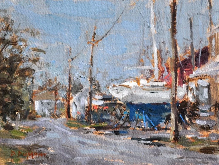 Banks Street, Oxford, oil, 6" x 8"
