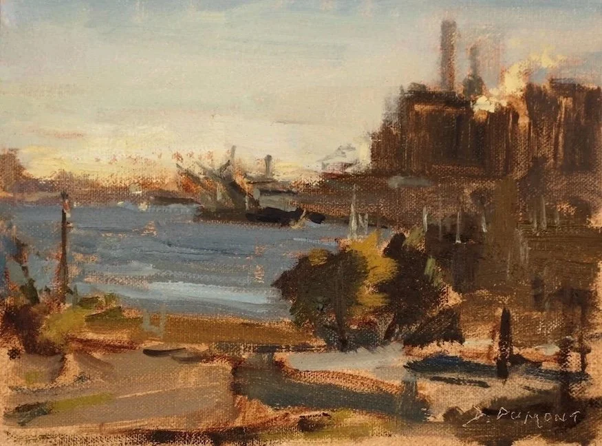  Baltimore Harbor, Oil, 6 × 8” 