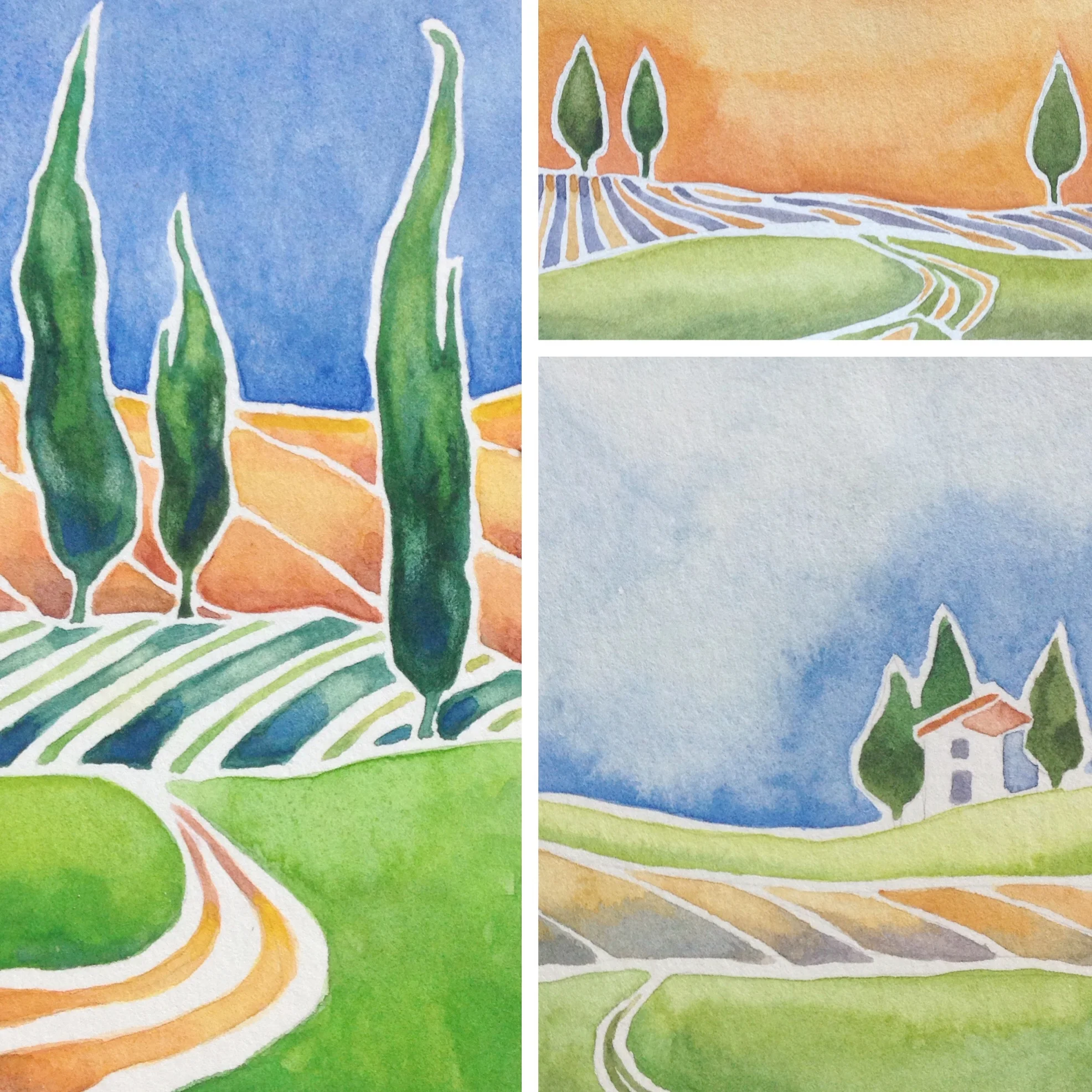 Plein Air Watercolor Studies
