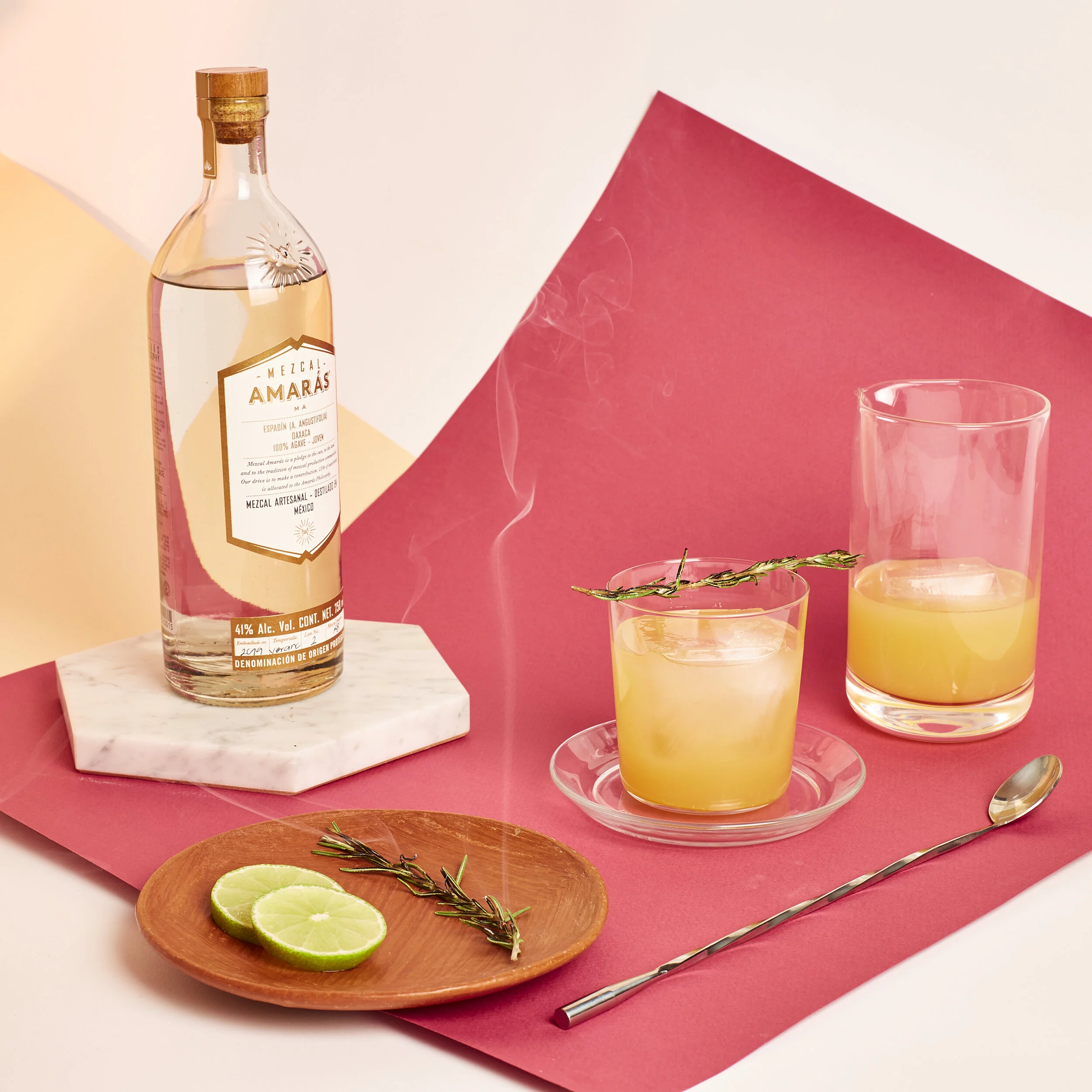 Comal Charred Rosemary Apple Cider Margarita