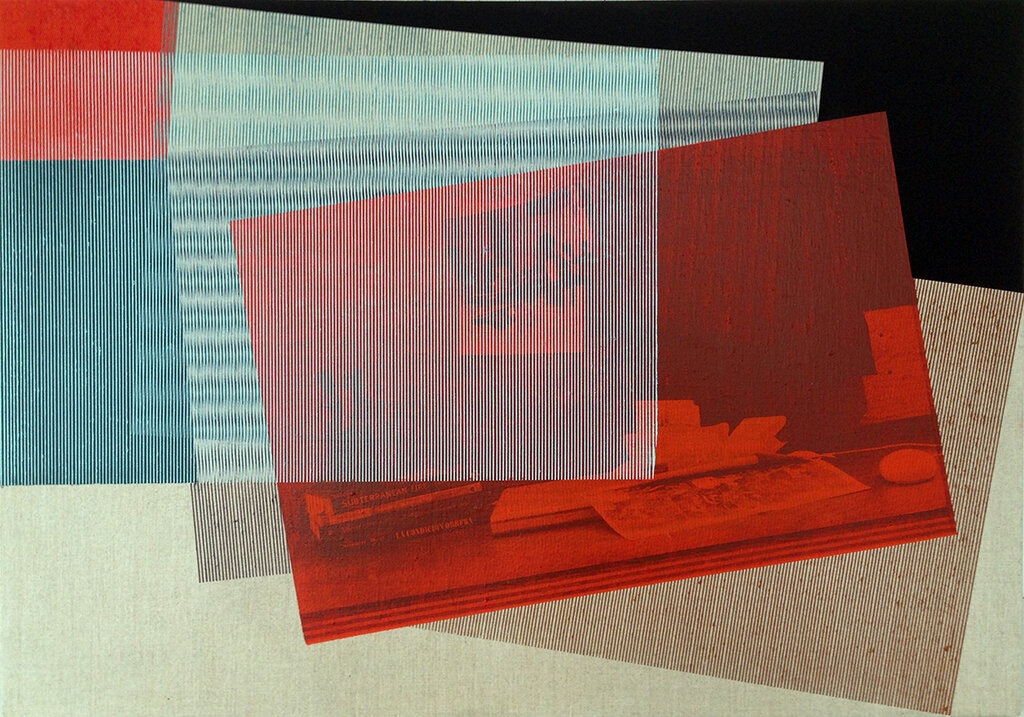  Camel Collective,  Screen Standard (Red) , 2013. Rare earth and flashe silkscreened on linen over wood panel 25 x 35 inches / 63.5 x 88.9 cm.    Inquire   