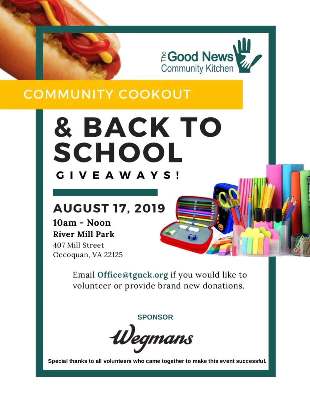 TGNCK Back to School Pack Party