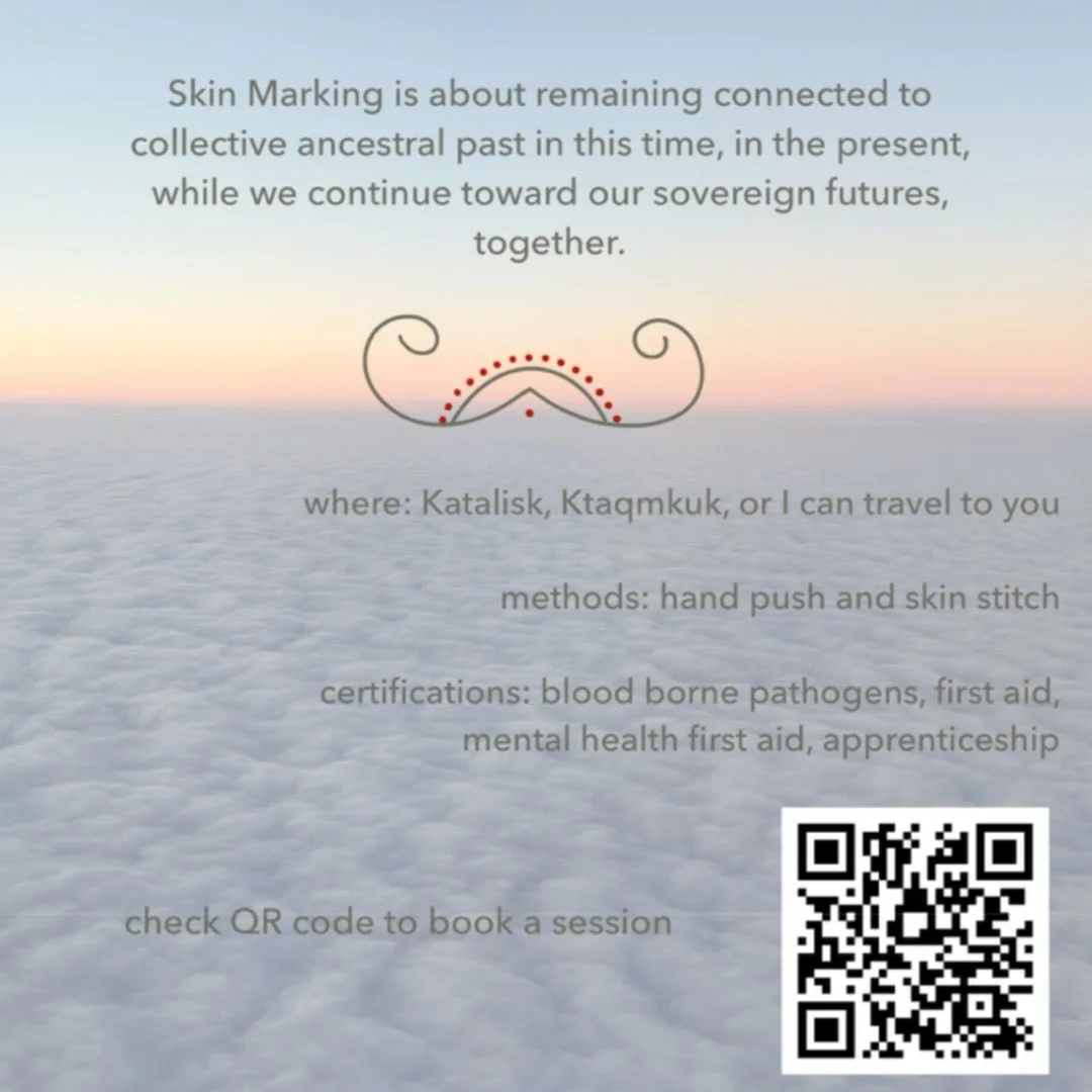skin marking is about ancestral and cultural continuum. it is insistence, resistance, presencing, and future.
 
sometimes these marks hold a whole world, sometimes they&rsquo;re beautification marks, and some/oftentimes they&rsquo;re both. our markin