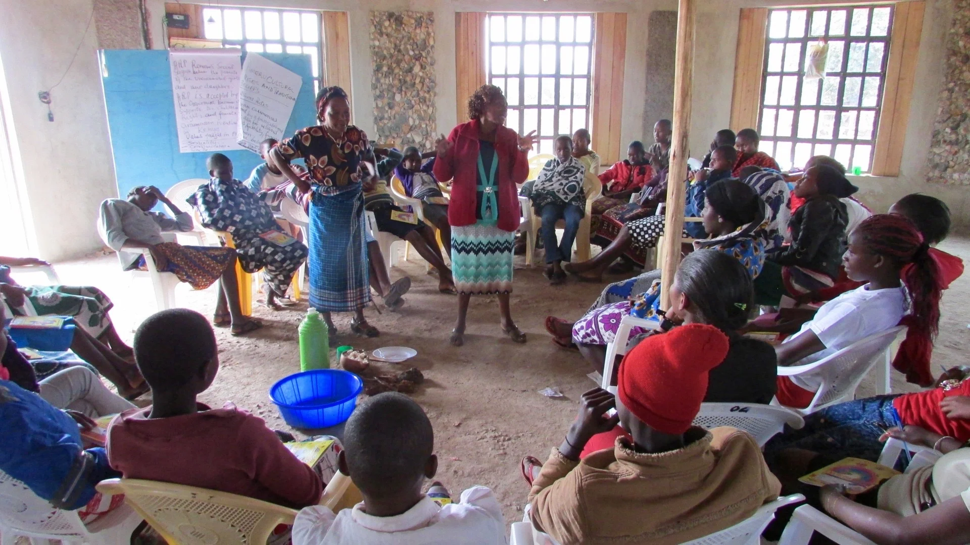 Ex-nurse, Grace, and FGM victim, Angelica, re-enact the ritual of female circumcision