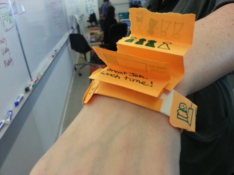 A physical prototype for a fitness tracker