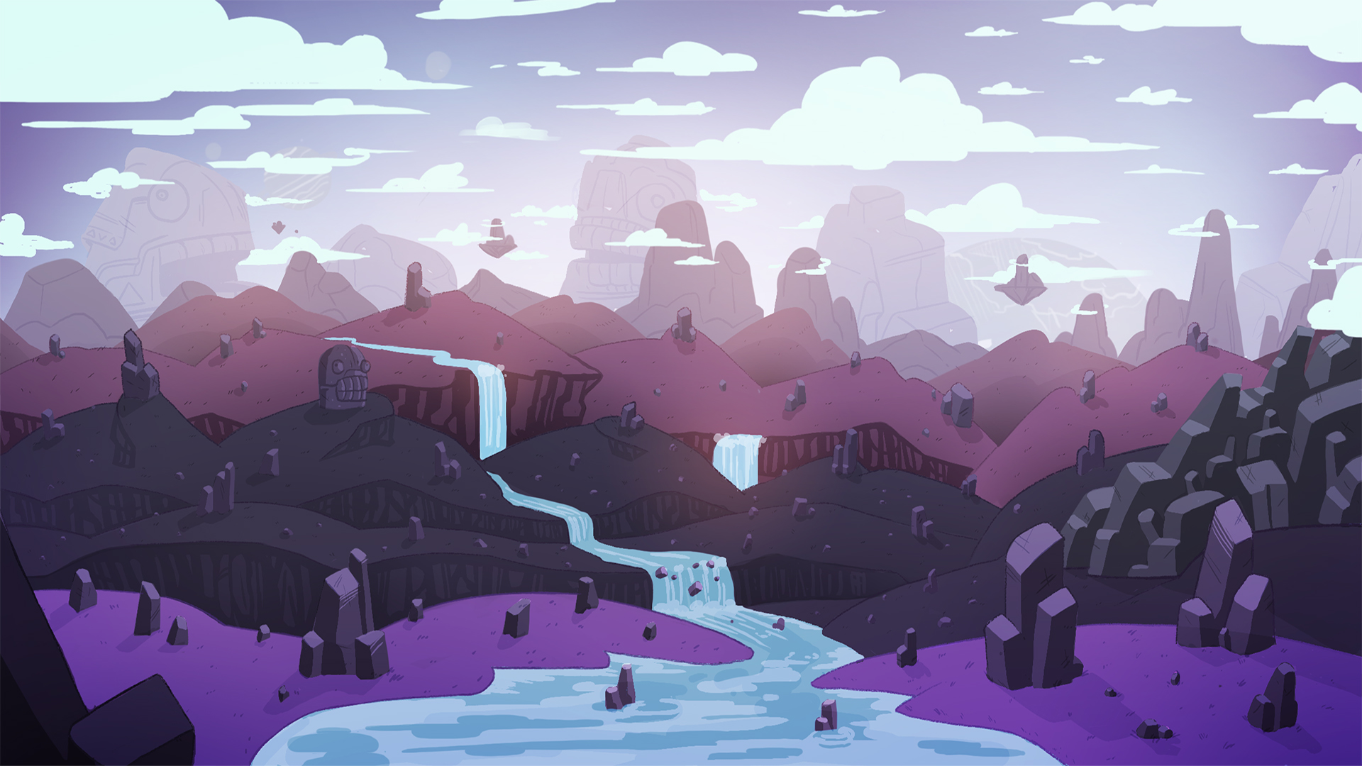 Super Space Aliens vs Aliens Fjord Background (2015)