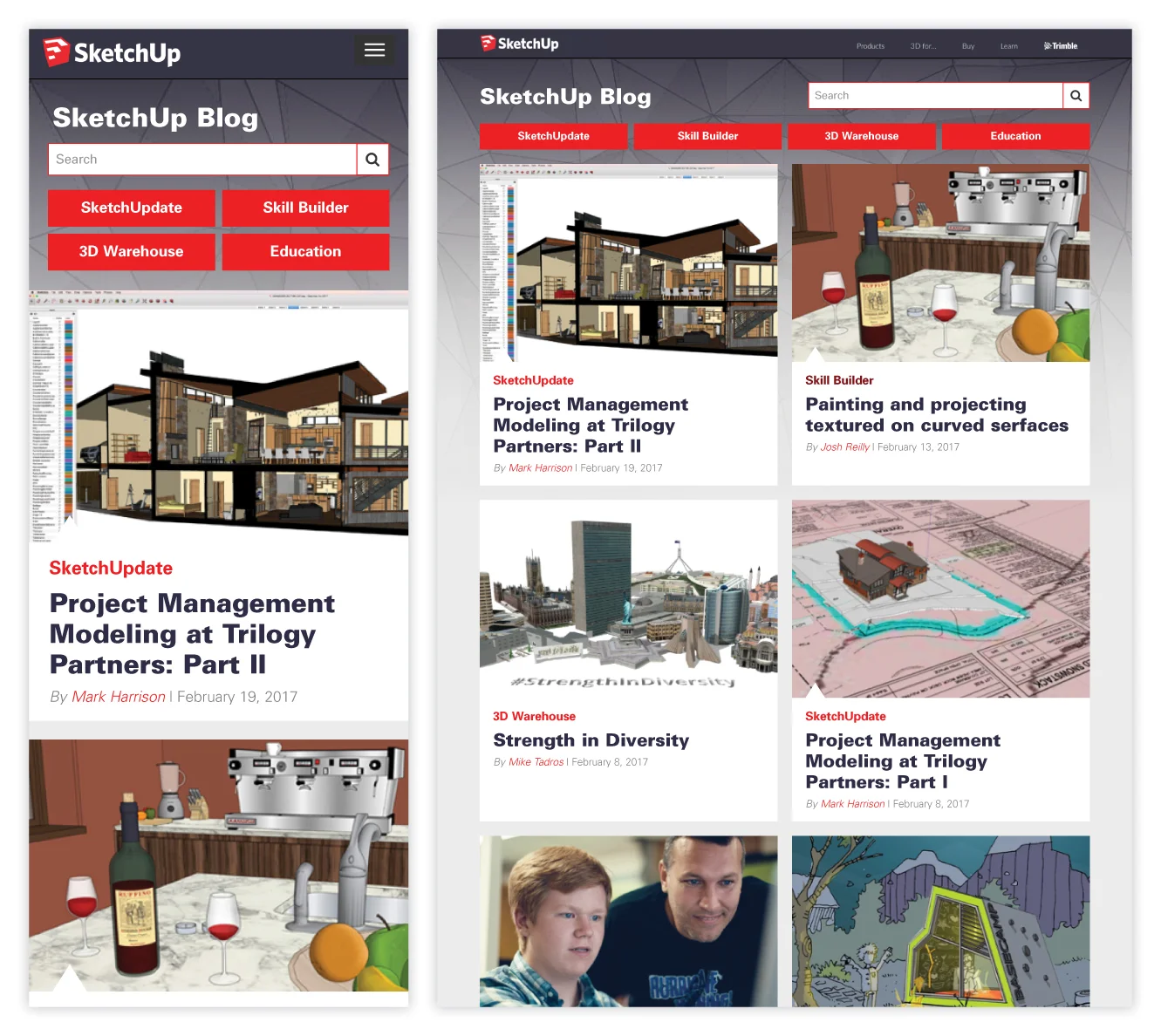 SketchUp Blog Case Study and Redesign 2 of 6