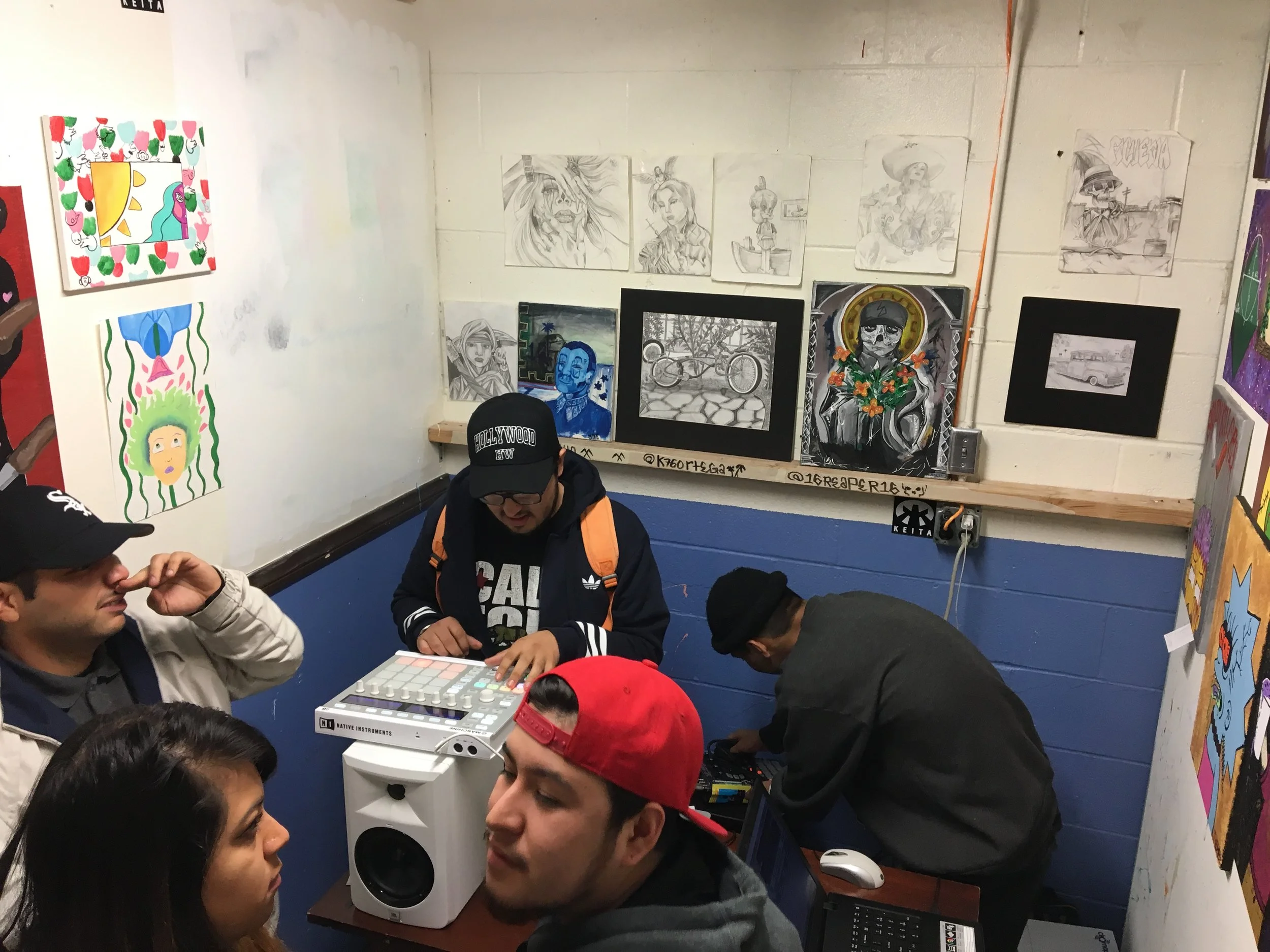 Shoutout DJSETR & Sonny. Setup before throwing down a dope beat set in Gallery Room. Pieces Done By @19mike40