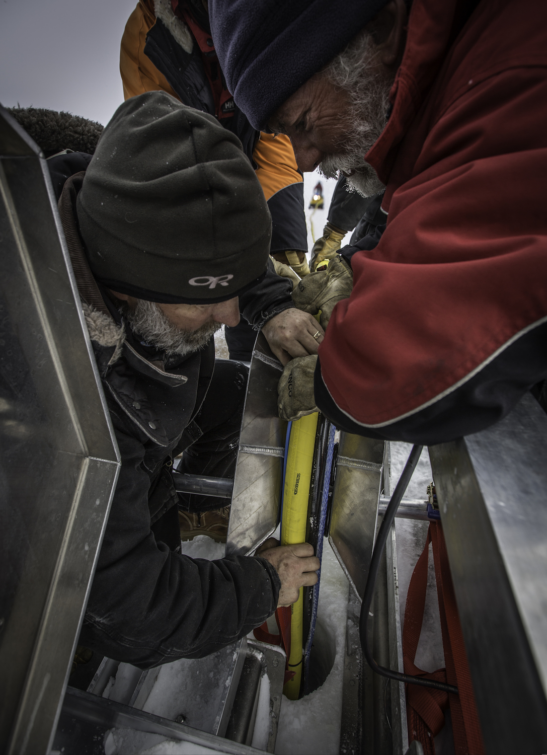 Down the hole - putting instruments down the hot water hole