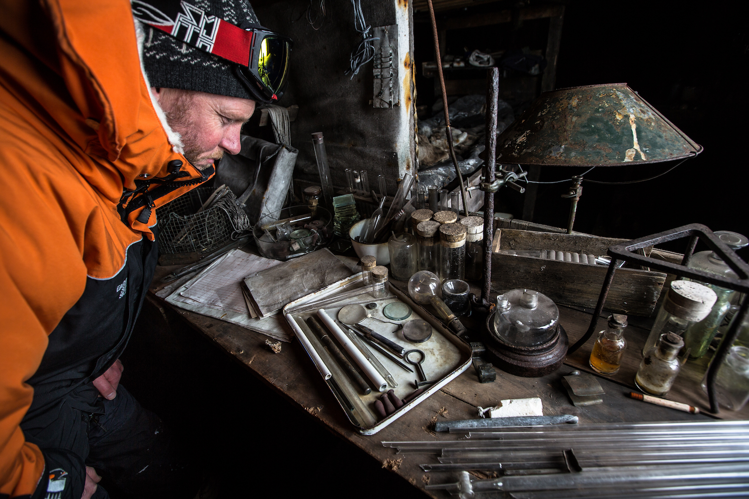 Inside Scott's Hut