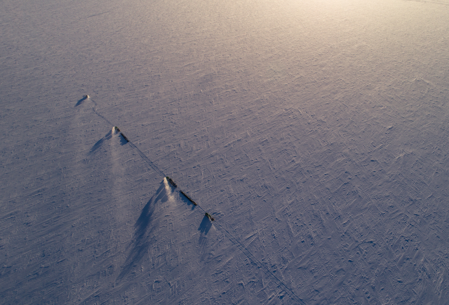 Convoy on the ice shelf