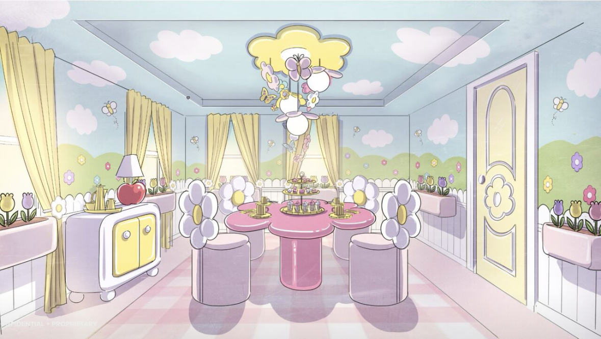 Hello Kitty tearoom - concept drawing