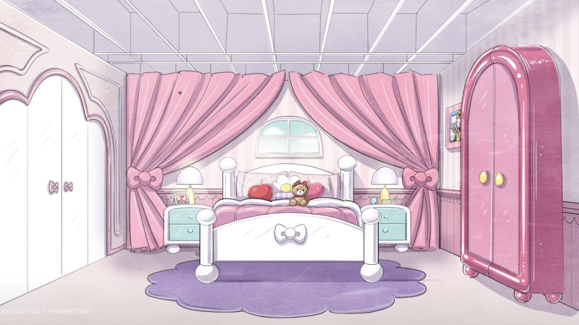 Hello Kitty's bedroom - concept drawing