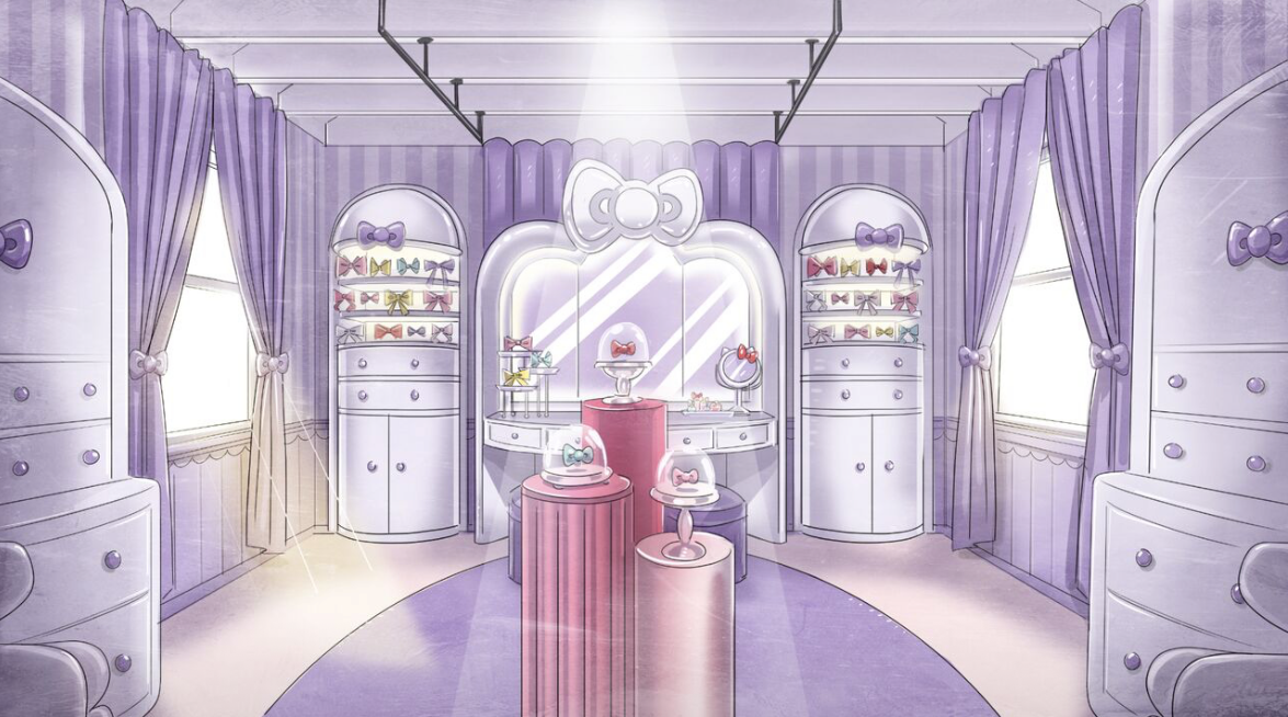 Hello Kitty's bow closet - concept drawing