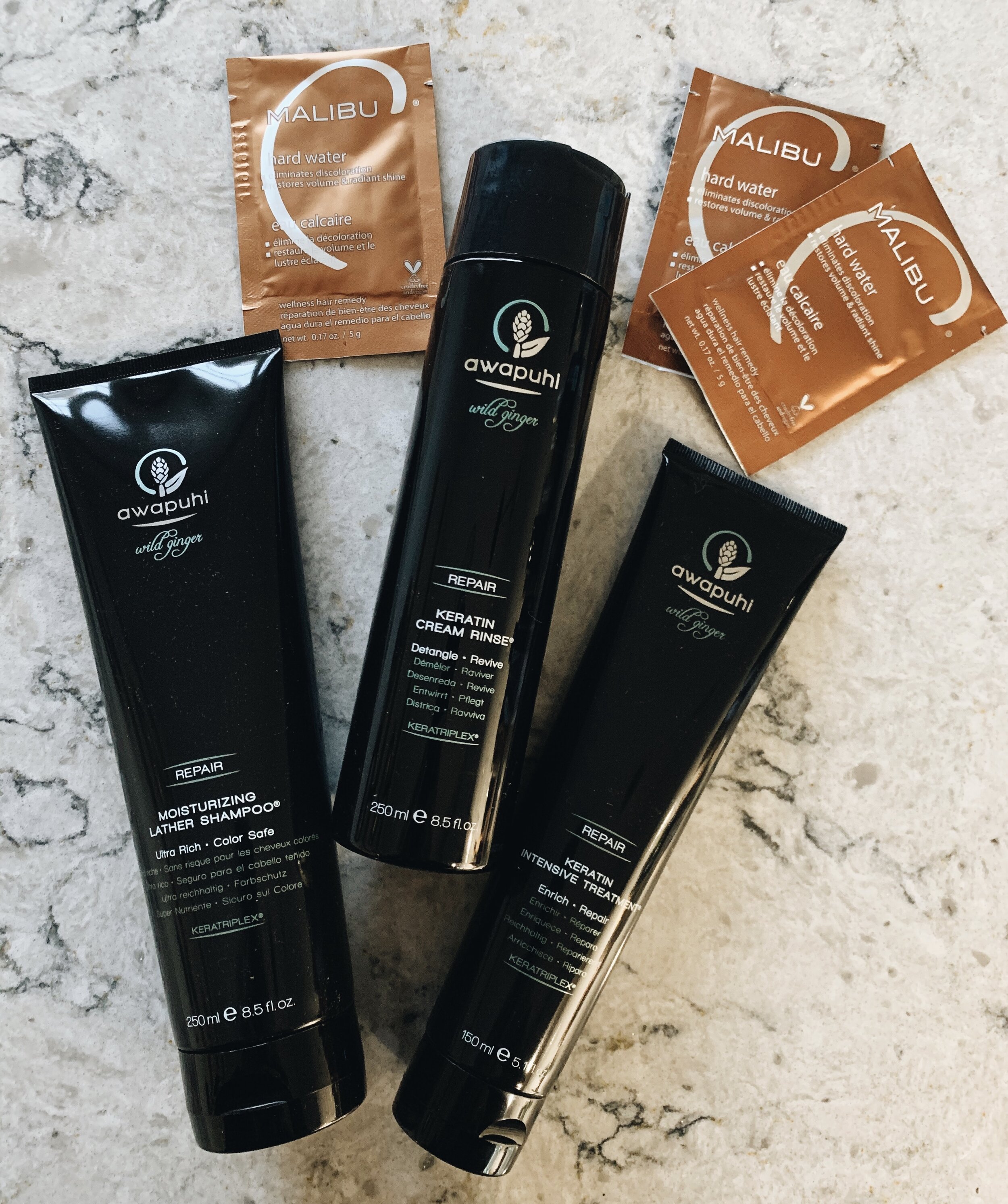Color Care Awapuhi Wild Ginger Shampoo Conditioner Intensive Treatment 3 Hard Water Treats Mint Hair Crafting