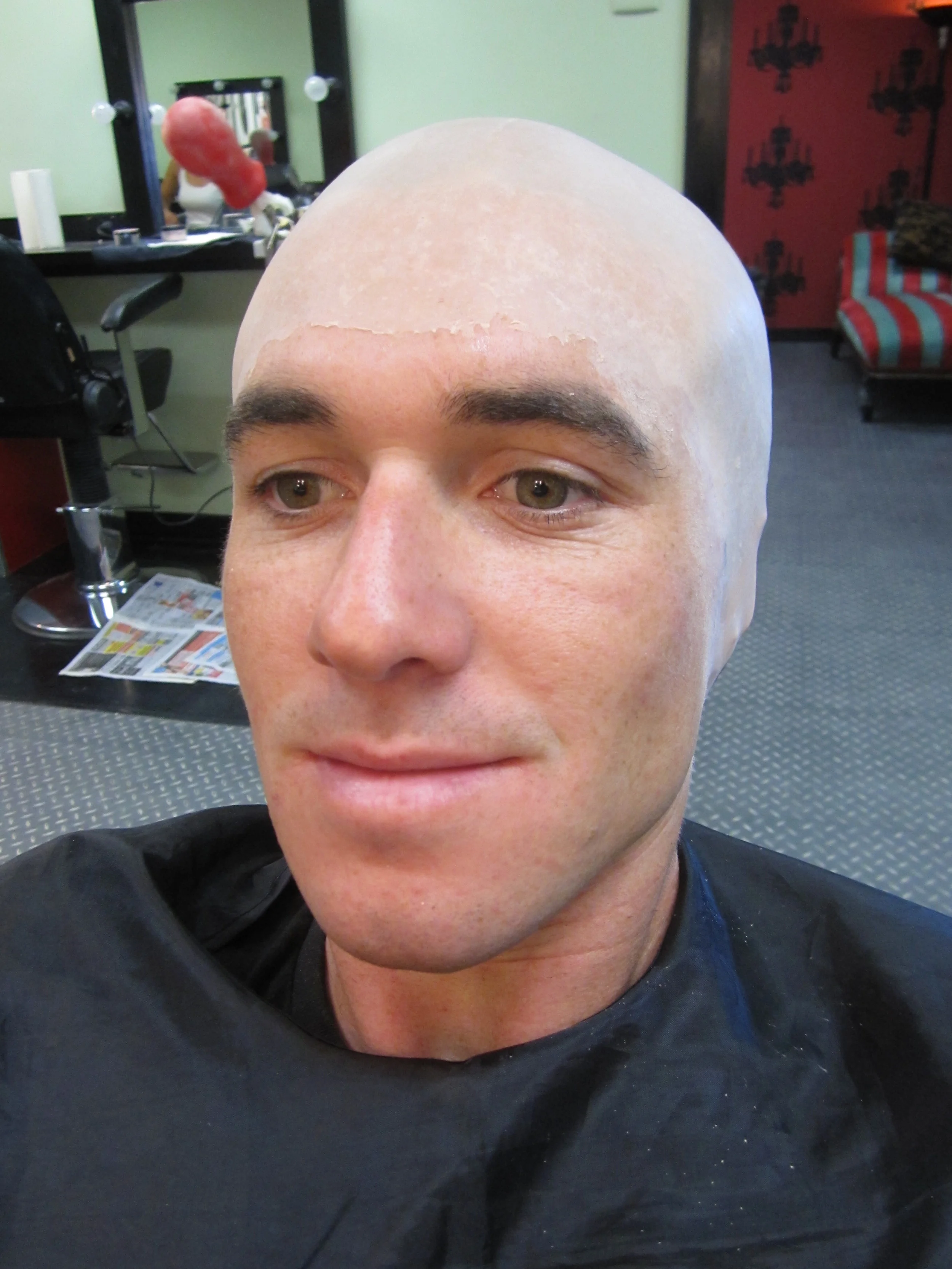 Bald cap application