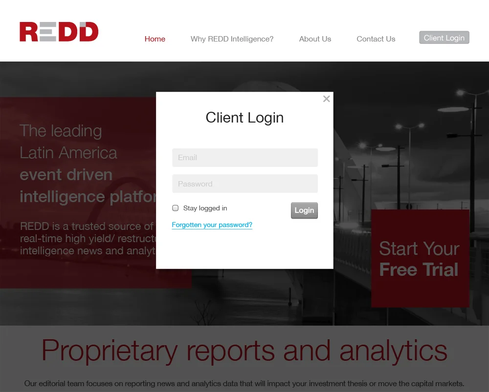 UI Design (Website - Login screen)