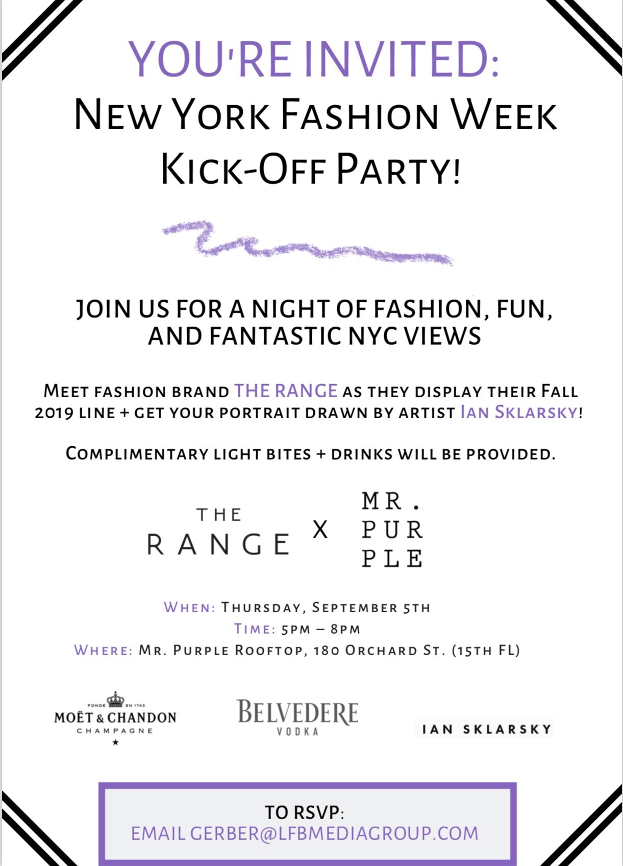MR. PURPLE - NYFW KICK-OFF PARTY INVITATION