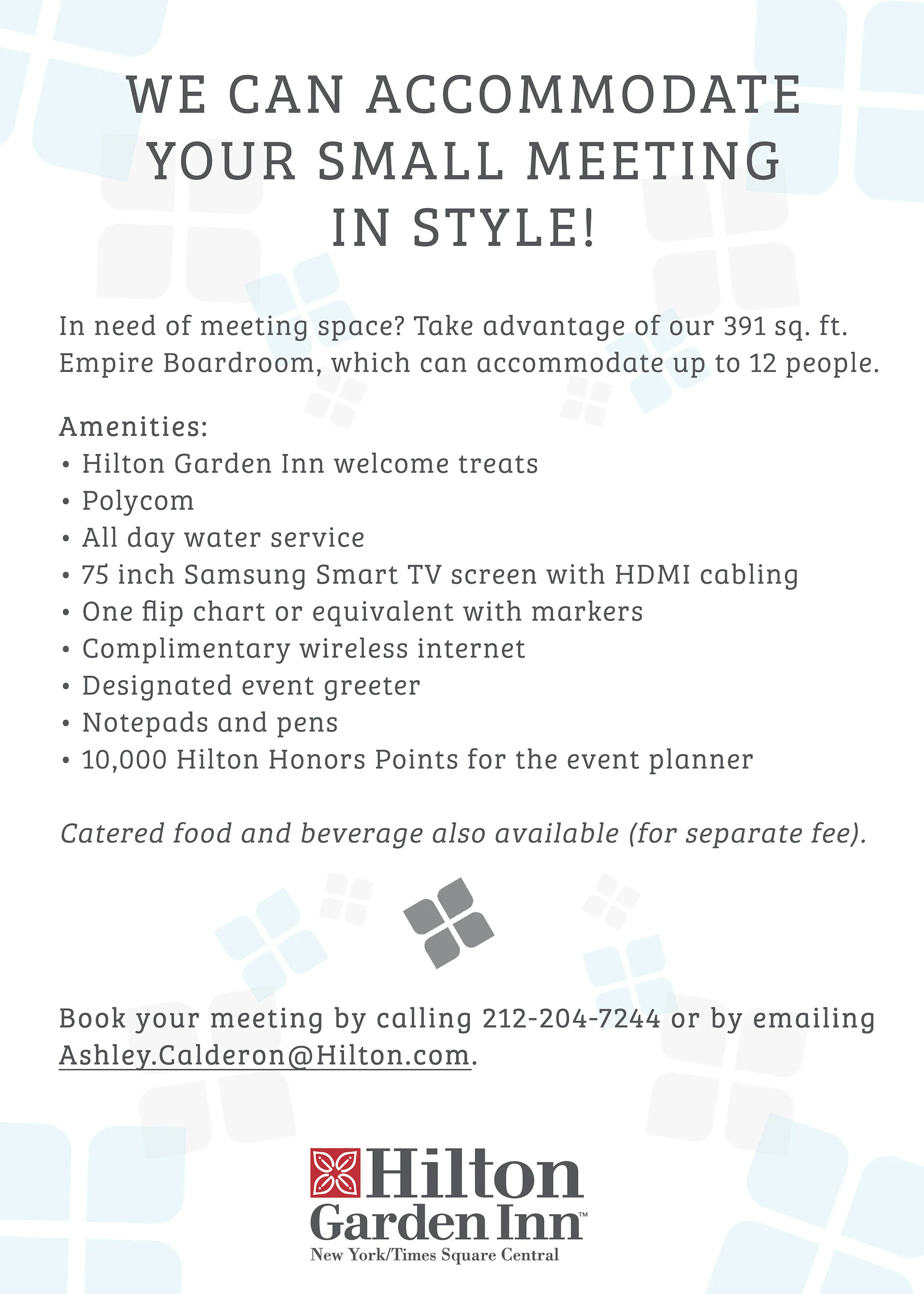 HILTON GARDEN INN - BOARDROOM PROMO