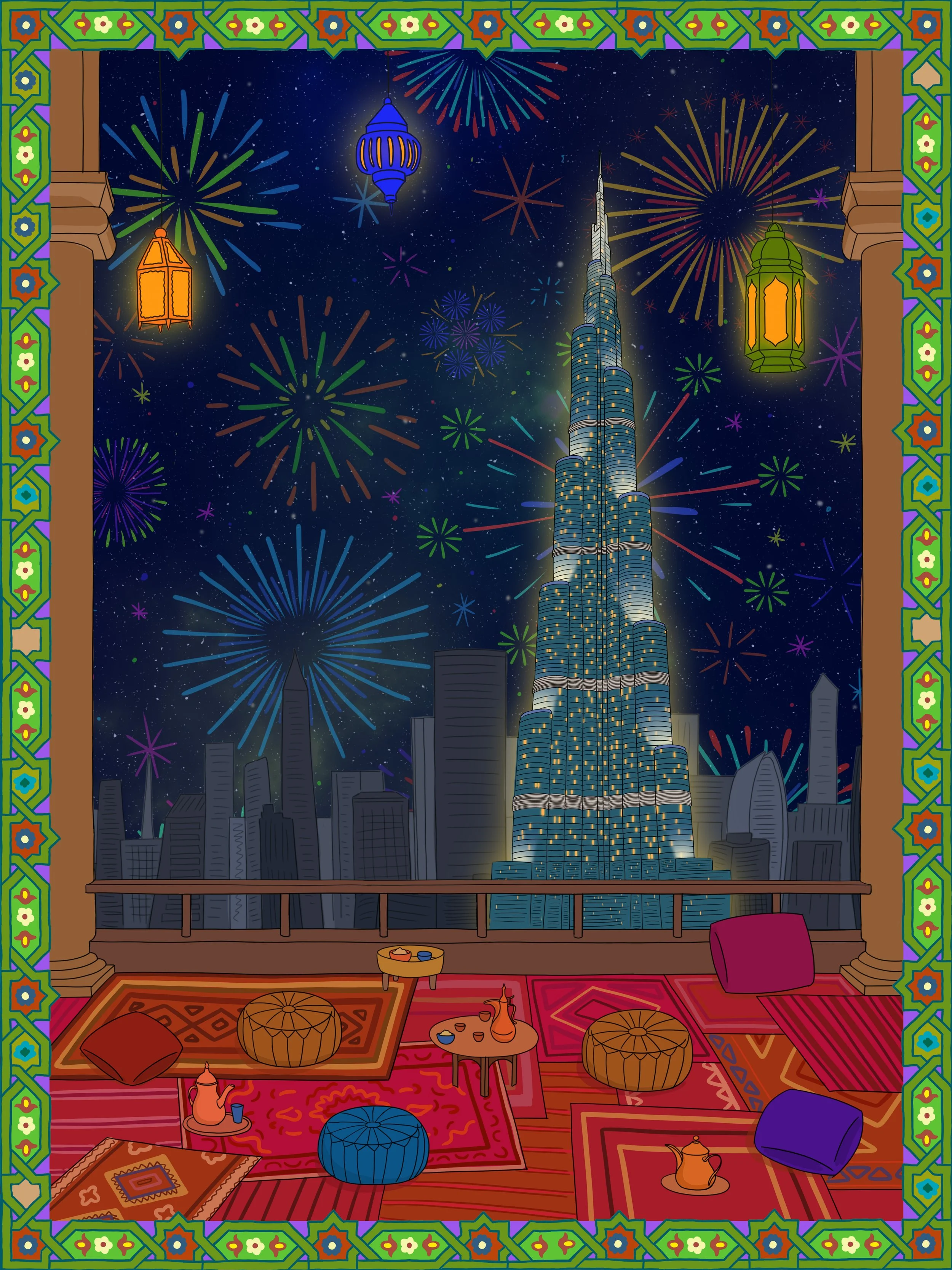  Dubai New Year’s eve generated nft series 