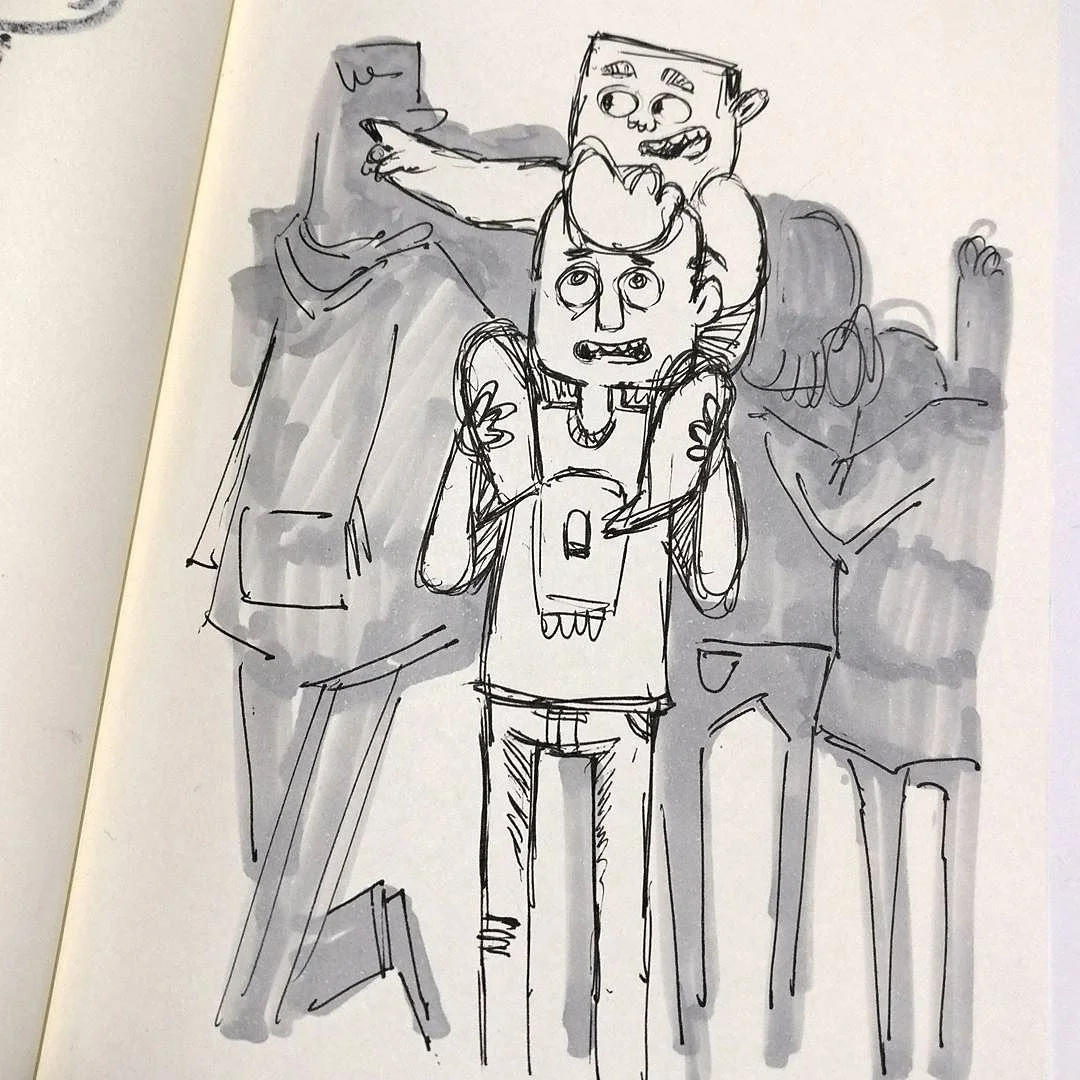 #inktober helping a #lost boy find his family. #inktober2016 #ink #art #illustration #day7