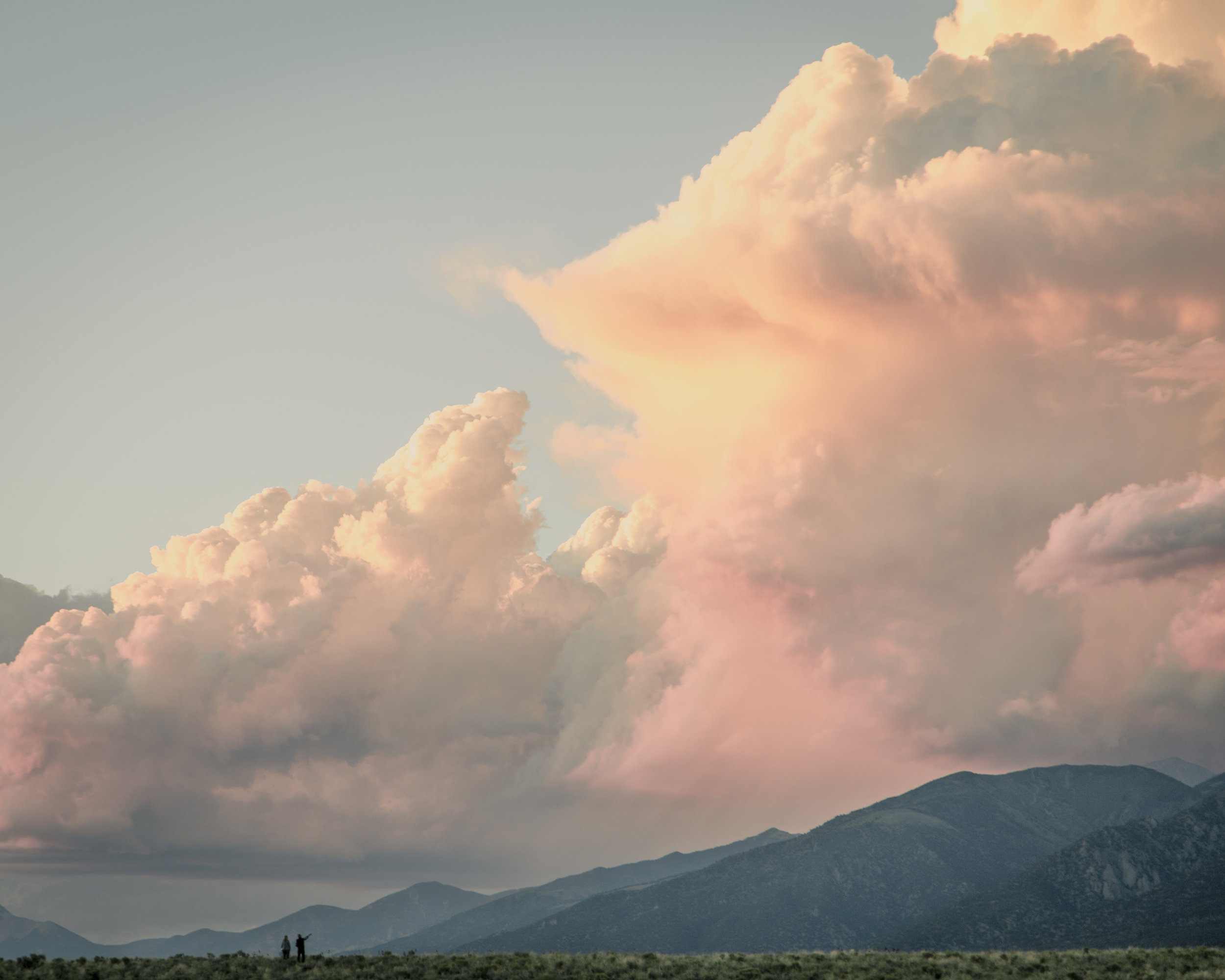  One of the many sunsets that gives the Sangre de Cristos it's name, as seen from the foot of Crestone.&nbsp; 