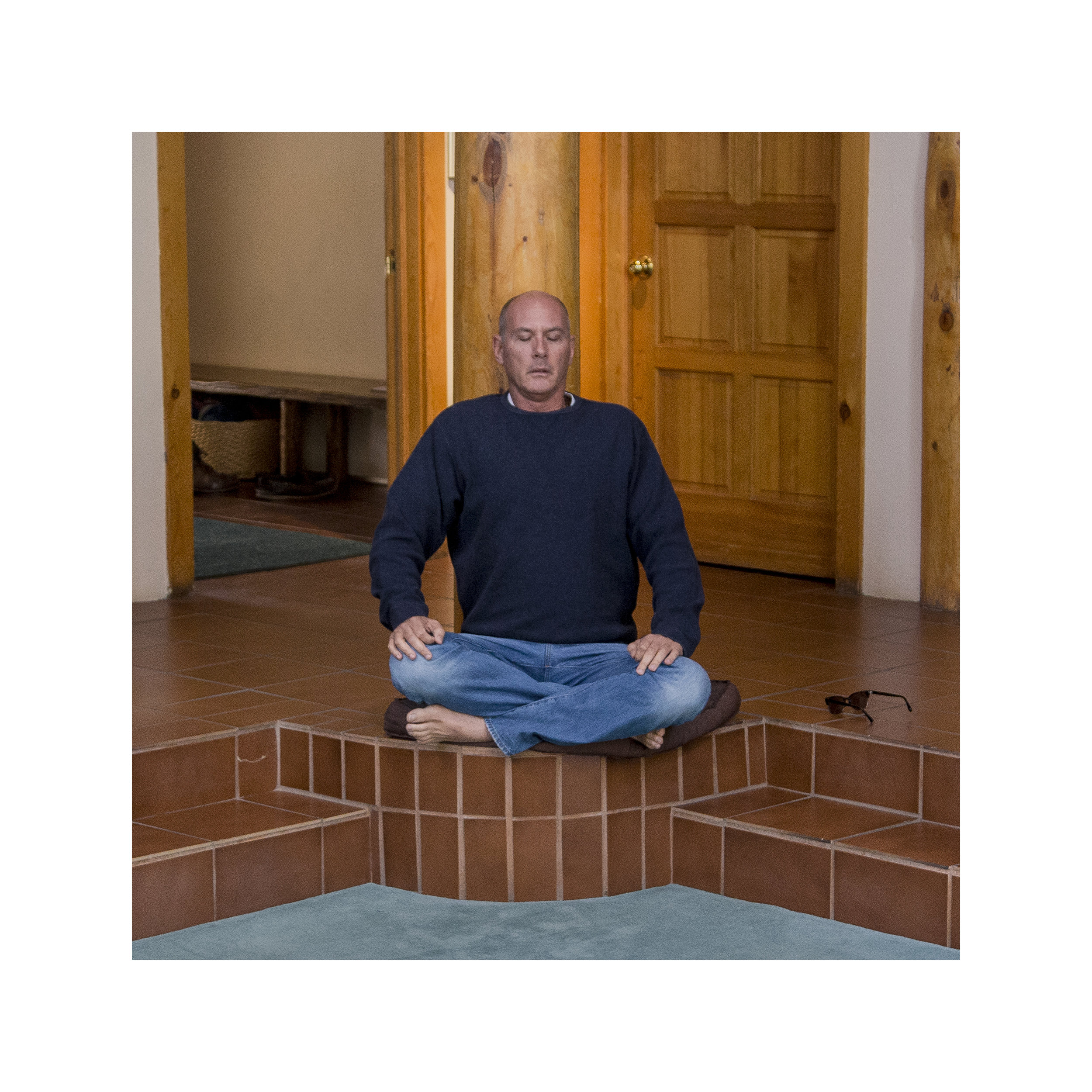  Scott, a real estate agent from Texas who has a second home in Crestone,&nbsp;meditates in the Carmelite monastery. 