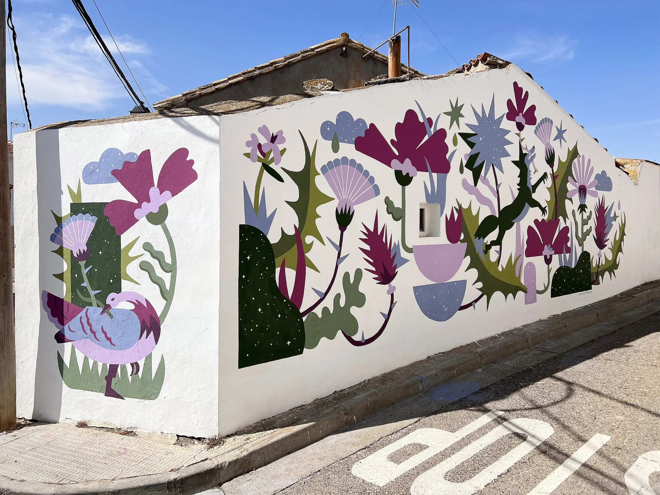  Intervención artística realizada en la Calle Buen Aire, Farlete, Spain. Organizado por  Asalto Org . 