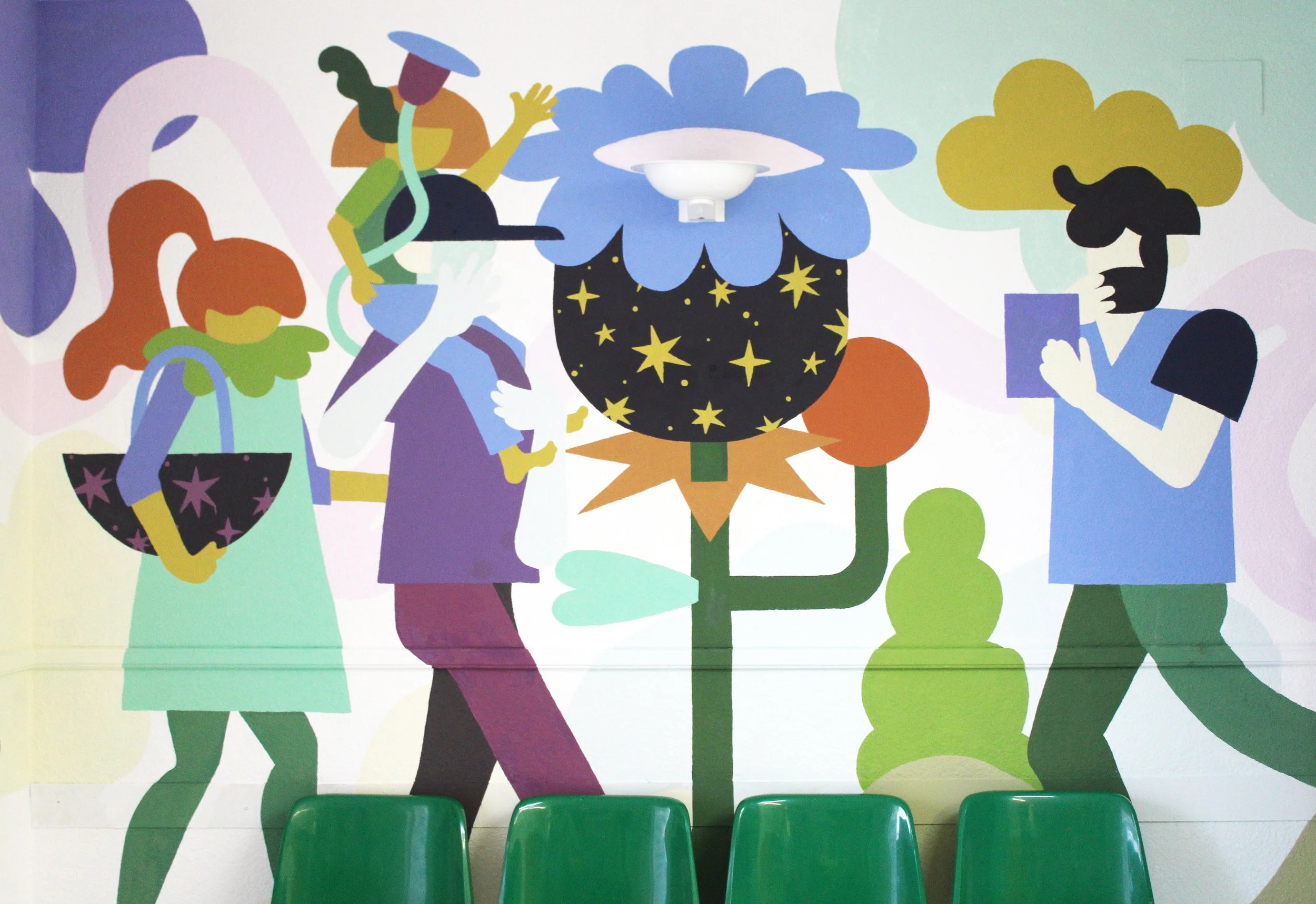  Mural para  Believe in Art , realizado en el Centro de Salud en Sástago, (Aragón) España. 